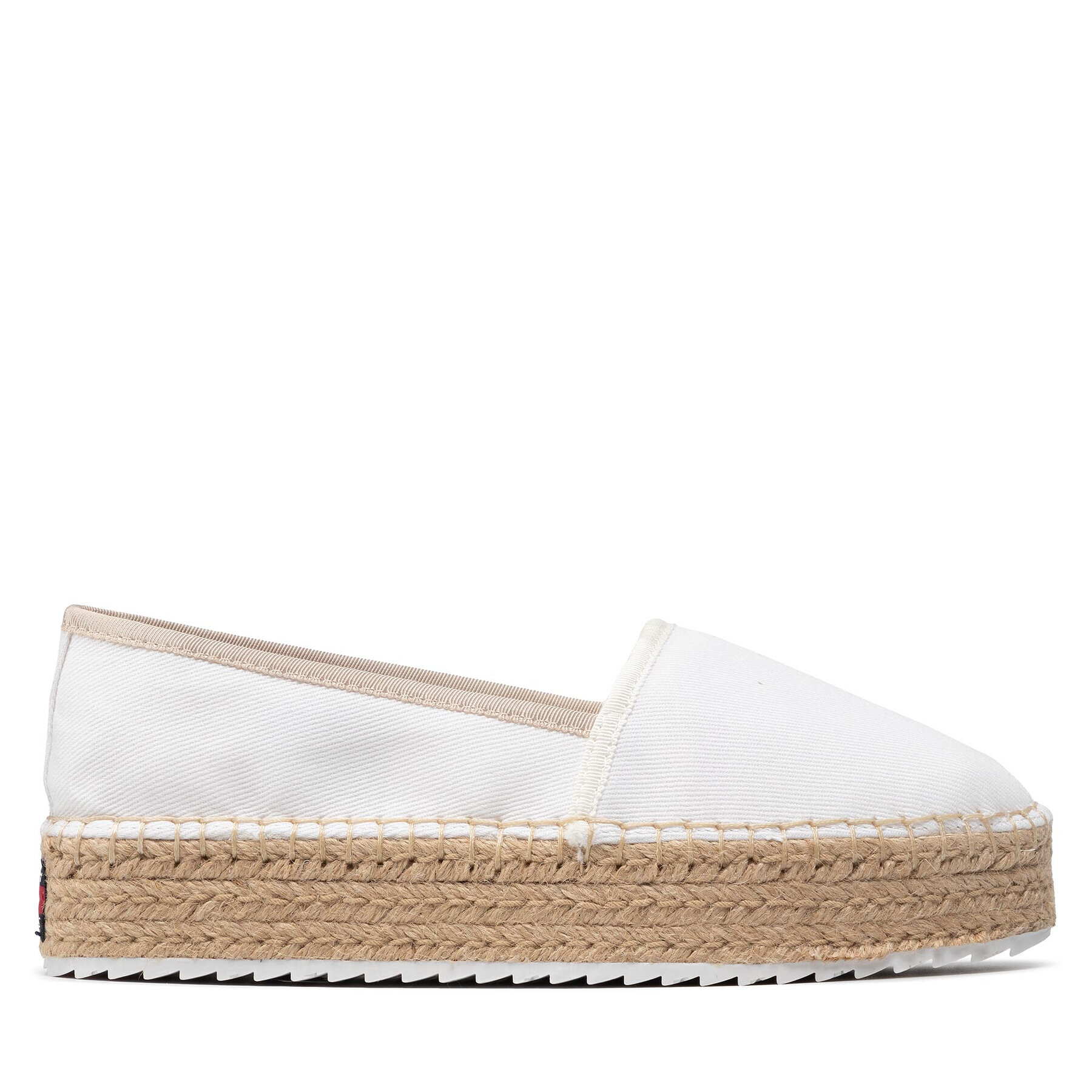 Tommy Jeans Espadrile Platform Espadrille EN0EN01832 Alb - Pled.ro