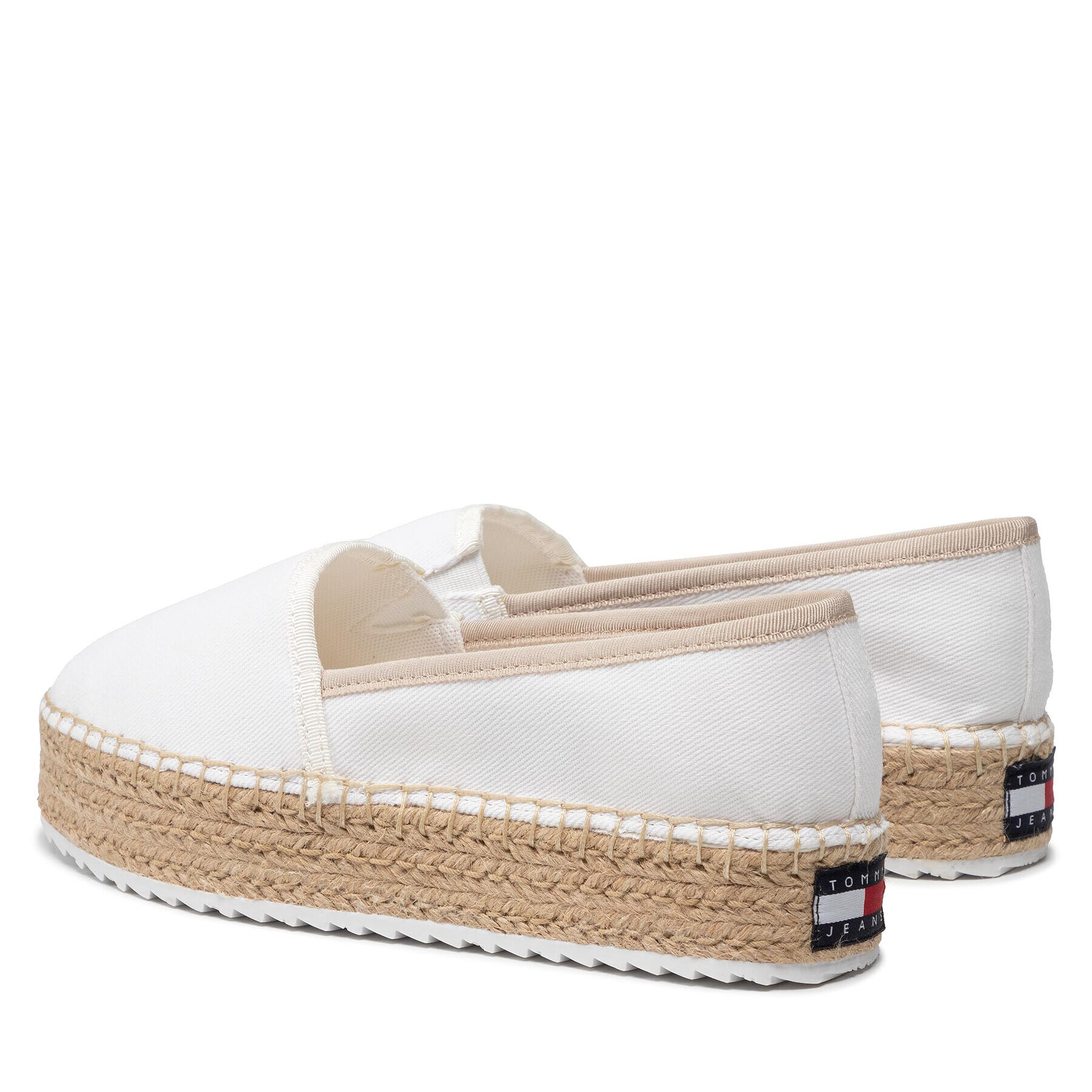 Tommy Jeans Espadrile Platform Espadrille EN0EN01832 Alb - Pled.ro