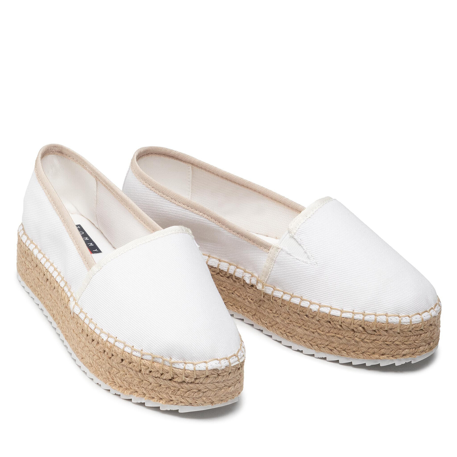 Tommy Jeans Espadrile Platform Espadrille EN0EN01832 Alb - Pled.ro