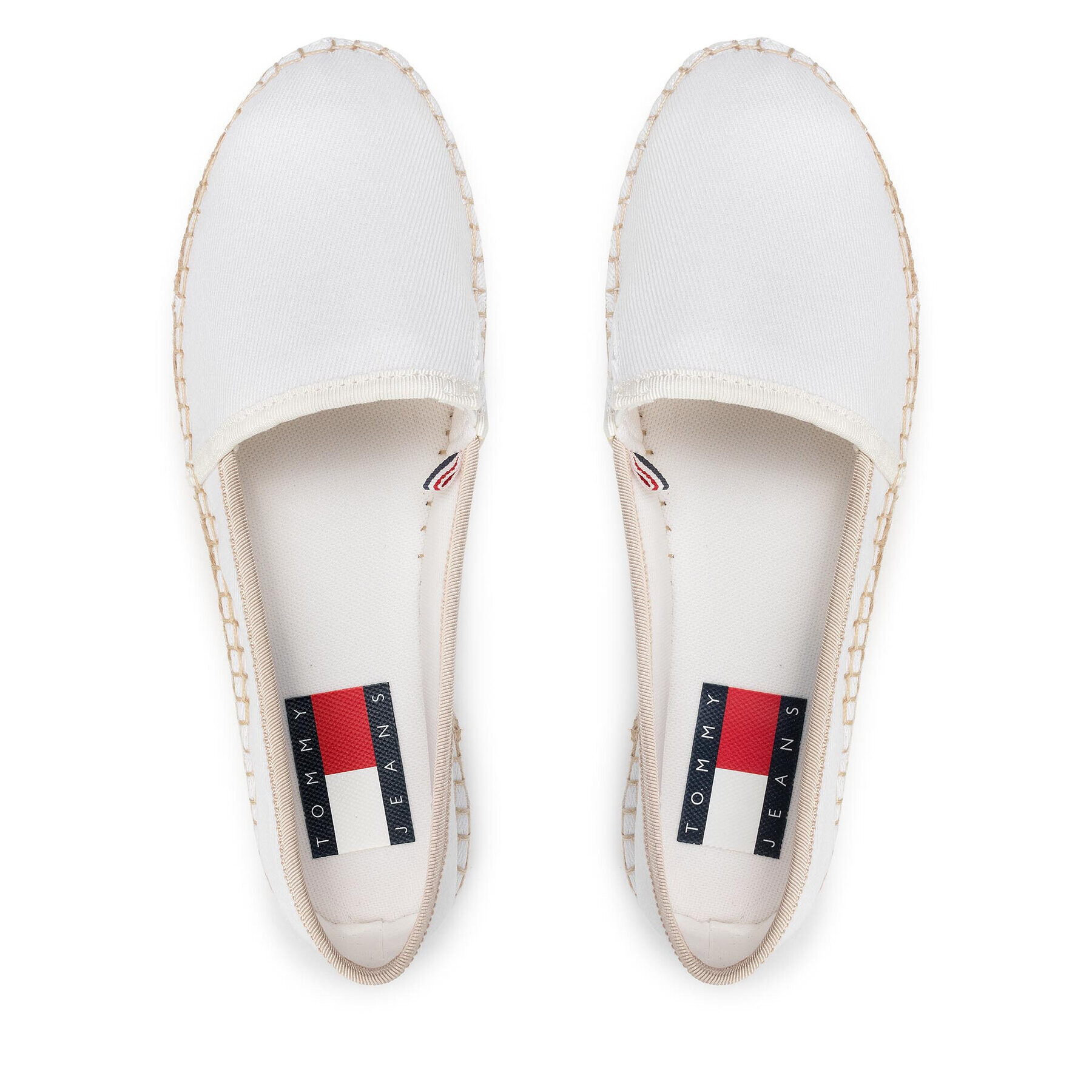 Tommy Jeans Espadrile Platform Espadrille EN0EN01832 Alb - Pled.ro