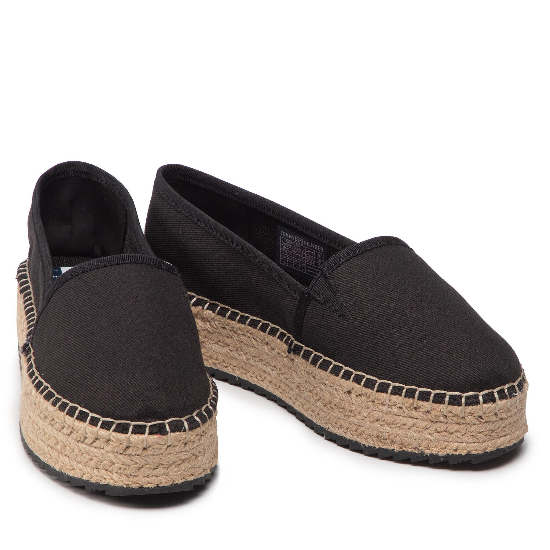 Tommy Jeans Espadrile Platform Espadrille EN0EN01832 Negru - Pled.ro