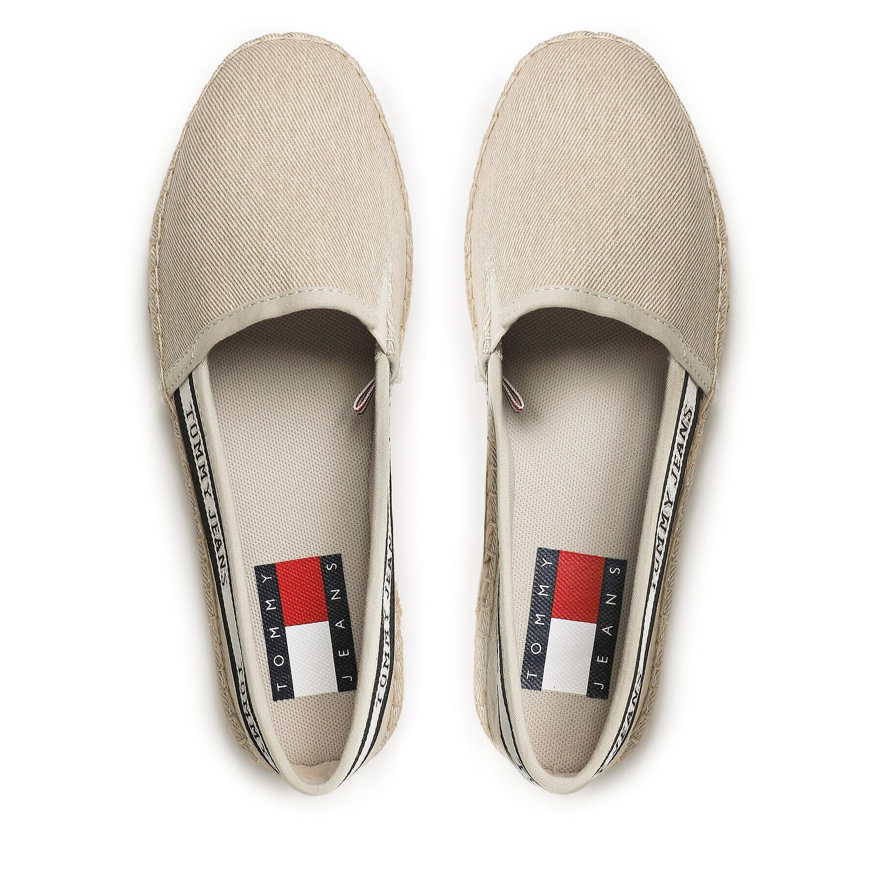 Tommy Jeans Espadrile Tjw Flatform Webbing Espadrille EN0EN02362 Bej - Pled.ro