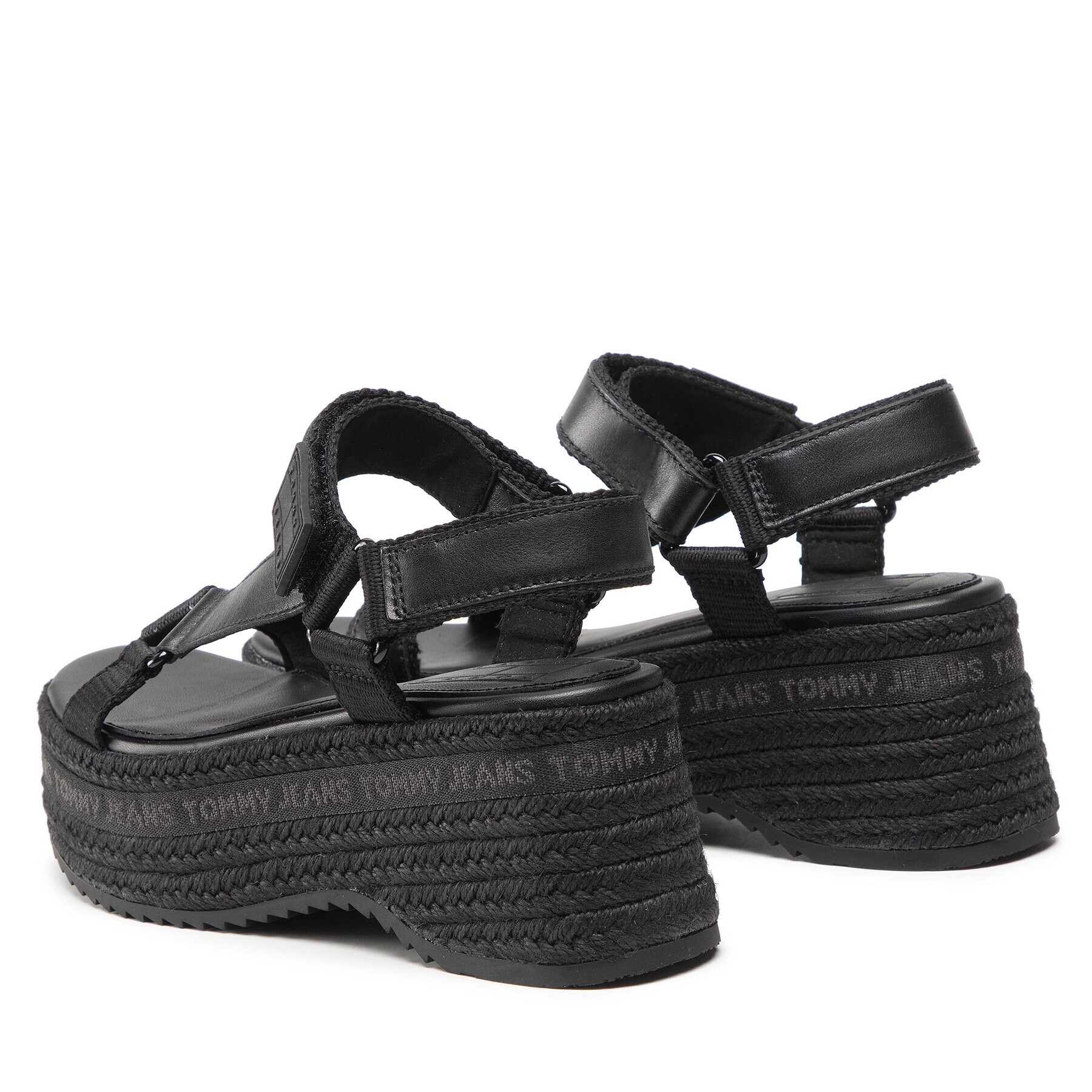 Tommy Jeans Espadrile Wedge Sandal EN0EN01810 Negru - Pled.ro