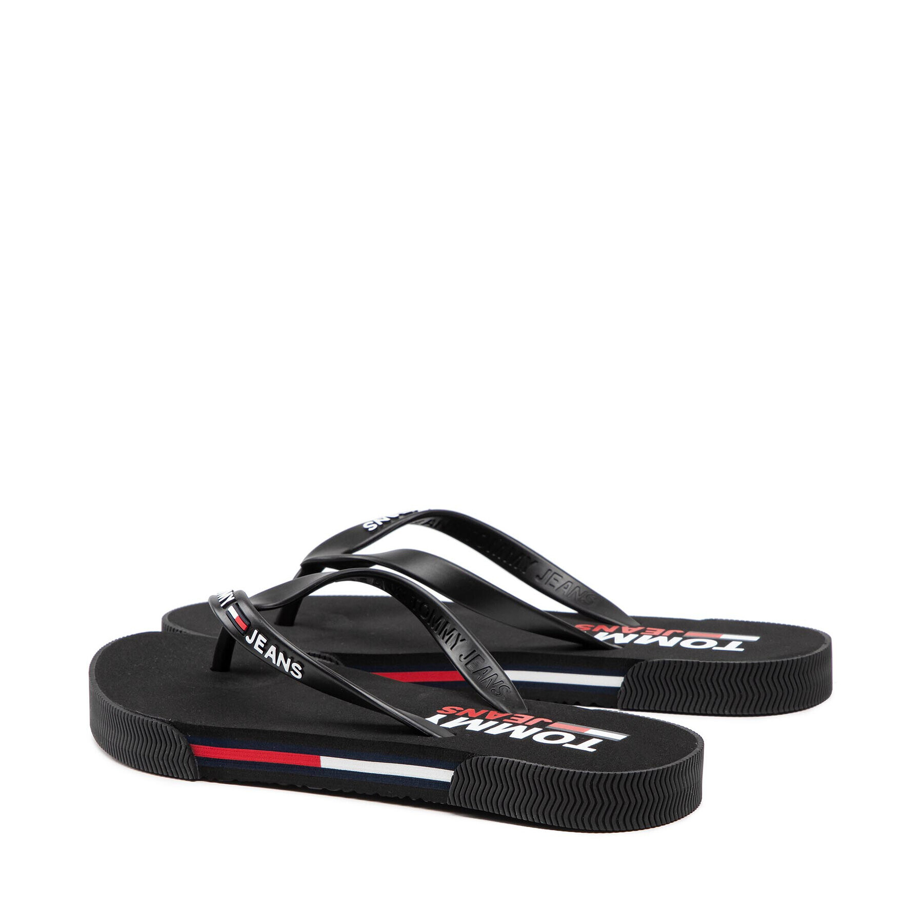 Tommy Jeans Flip flop Essential Flat Beach Sandal EN0EN01433 Negru - Pled.ro