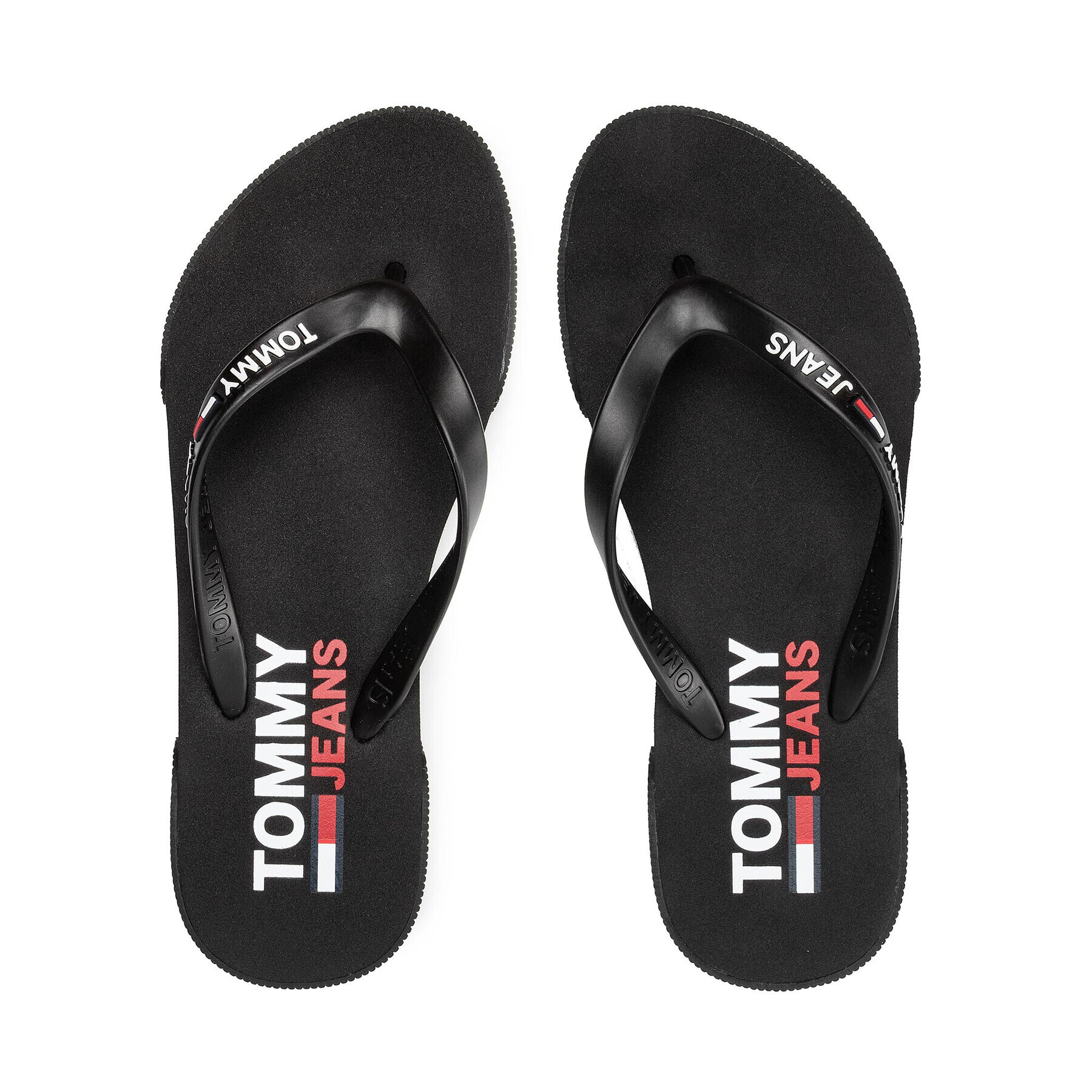 Tommy Jeans Flip flop Essential Flat Beach Sandal EN0EN01433 Negru - Pled.ro