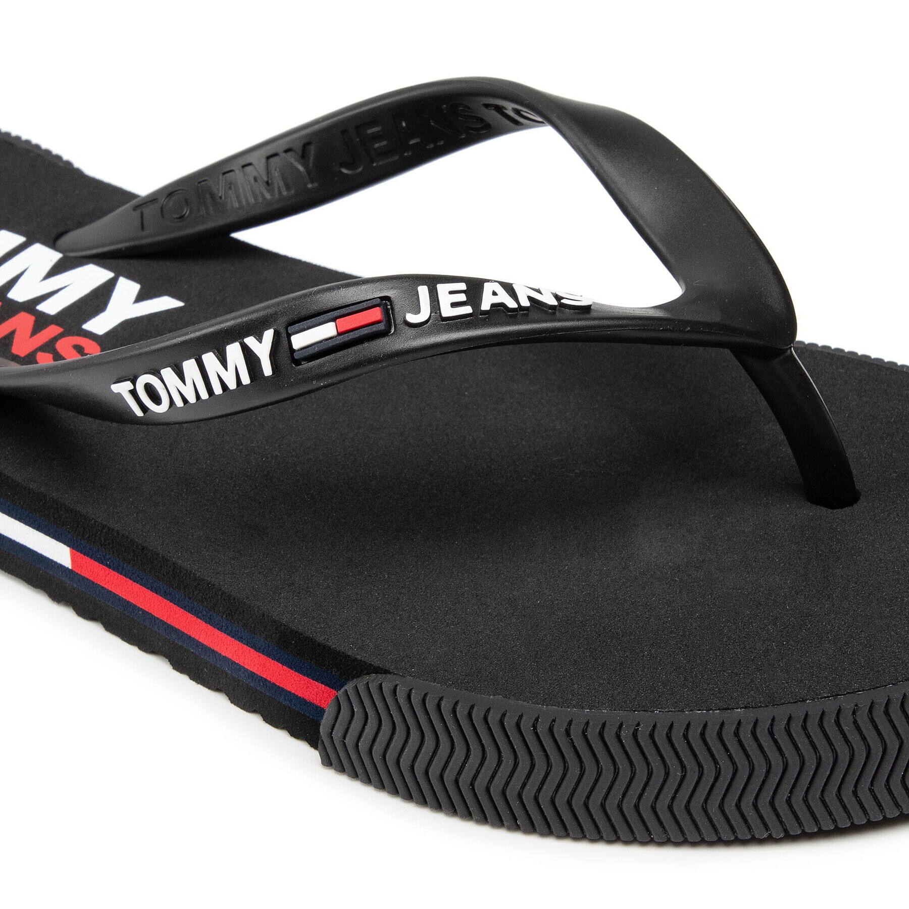 Tommy Jeans Flip flop Essential Flat Beach Sandal EN0EN01433 Negru - Pled.ro