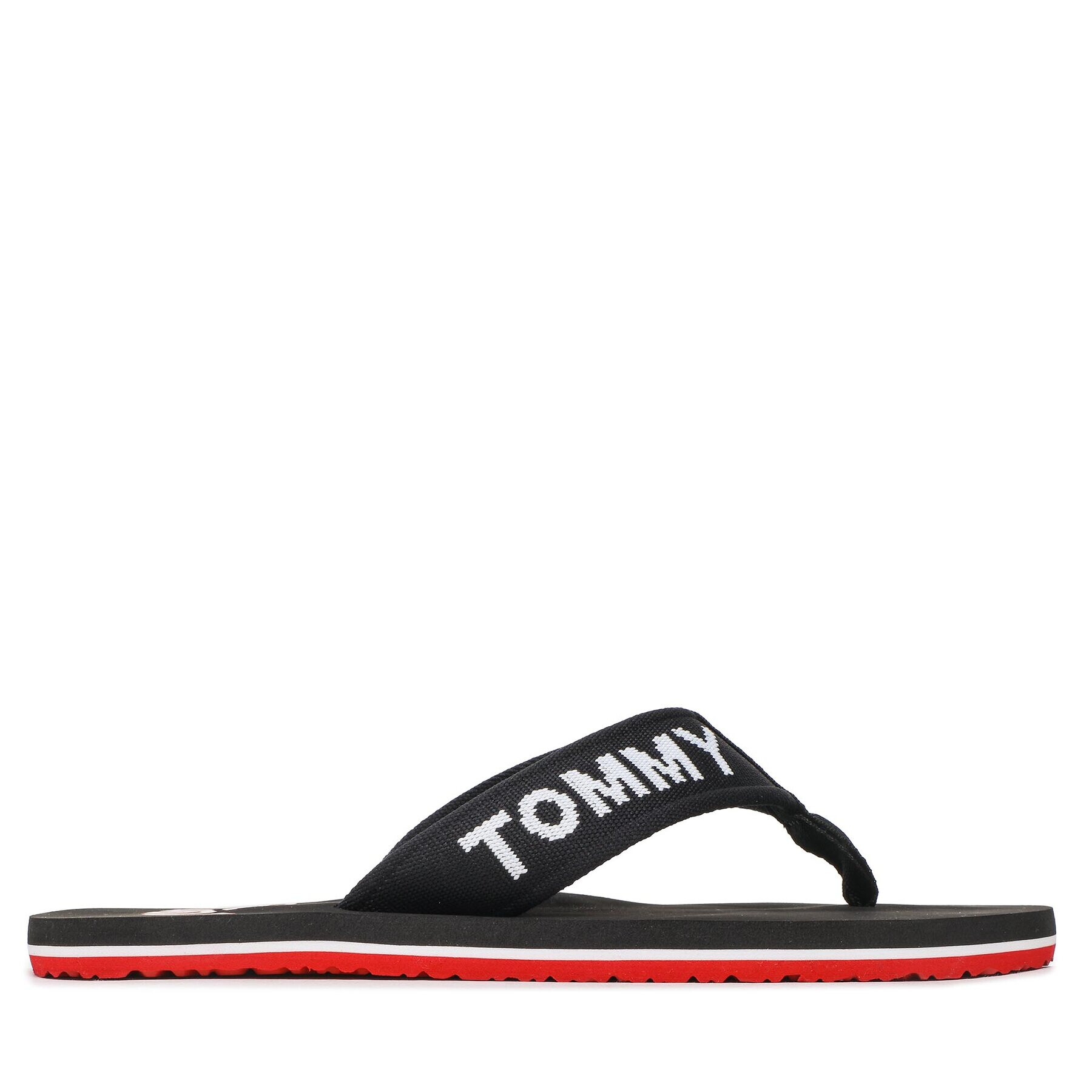 Tommy Jeans Flip flop Flip Flop Logo Tape EM0EM01147 Negru - Pled.ro