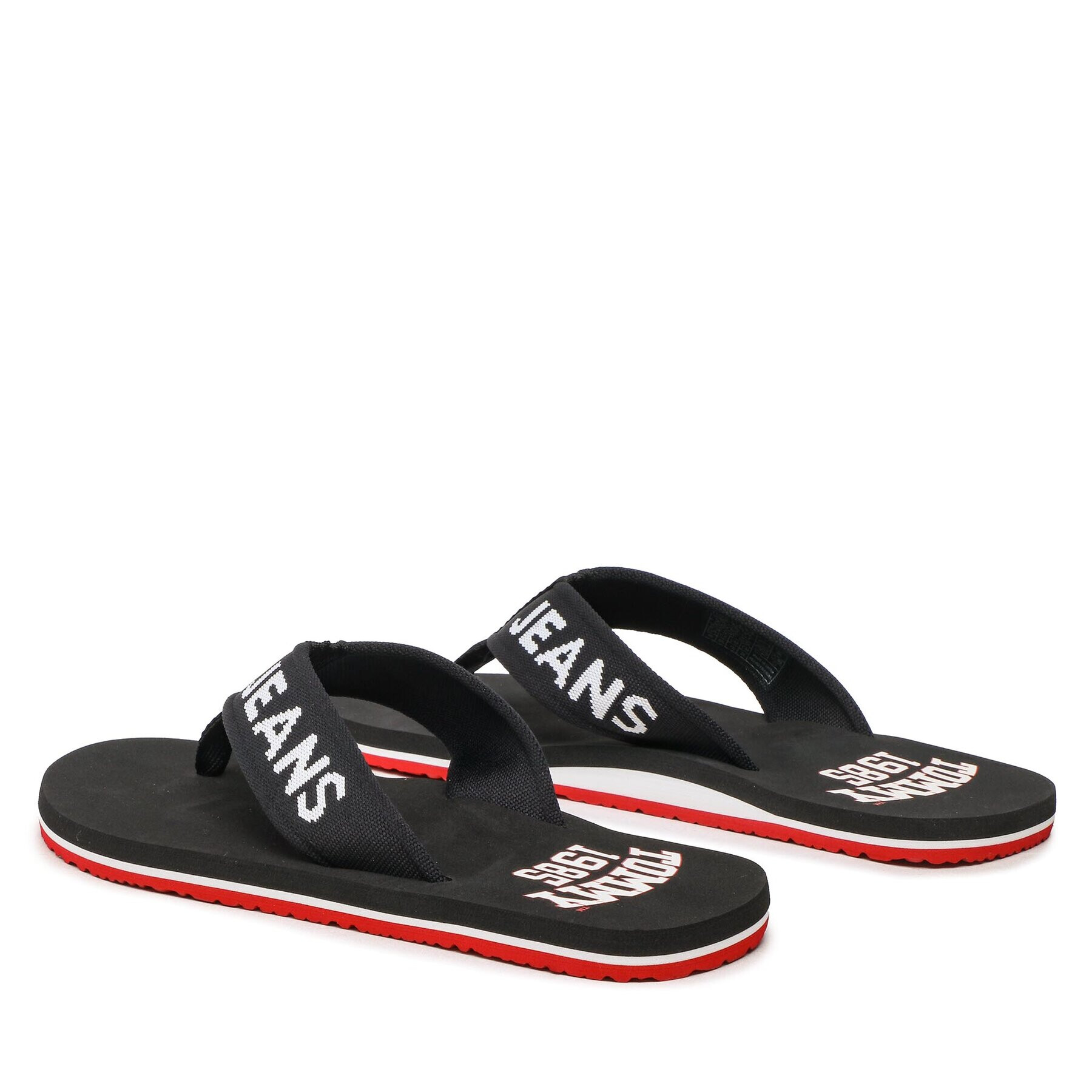 Tommy Jeans Flip flop Flip Flop Logo Tape EM0EM01147 Negru - Pled.ro