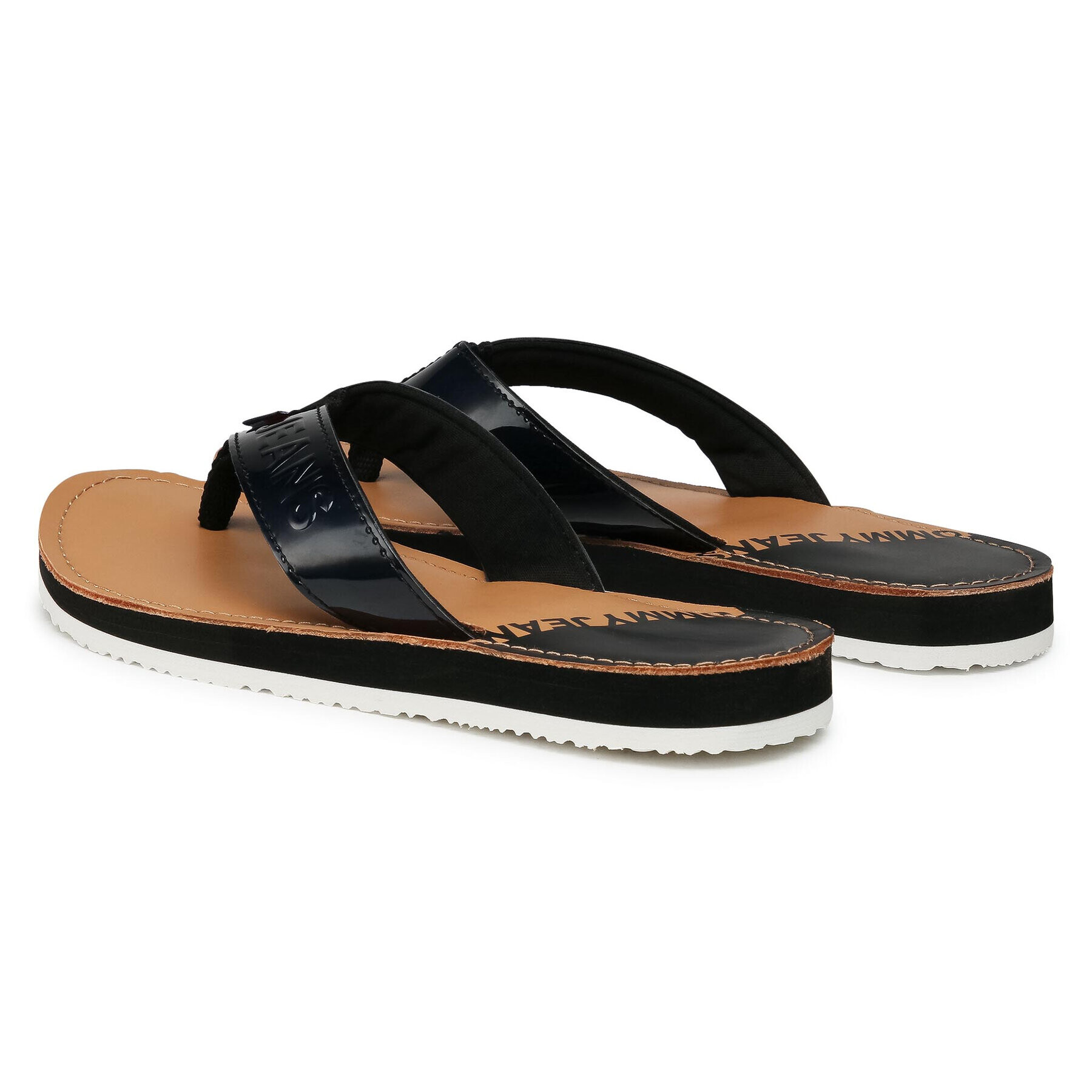 Tommy Jeans Flip flop Iridescent Beach Sandal EN0EN01298 Negru - Pled.ro