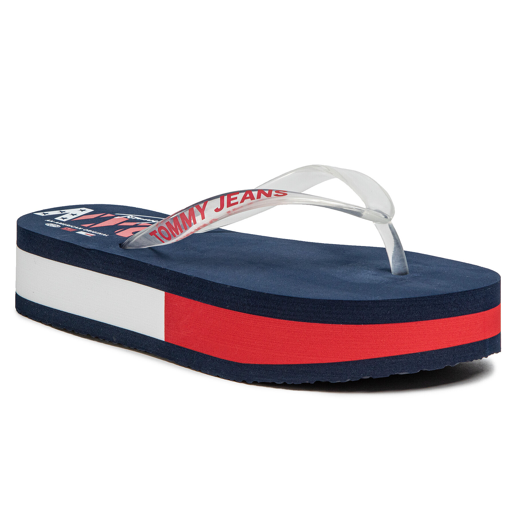 Tommy Jeans Flip flop Pop Color Mid Beach Sandal EN0EN00853 Bleumarin - Pled.ro