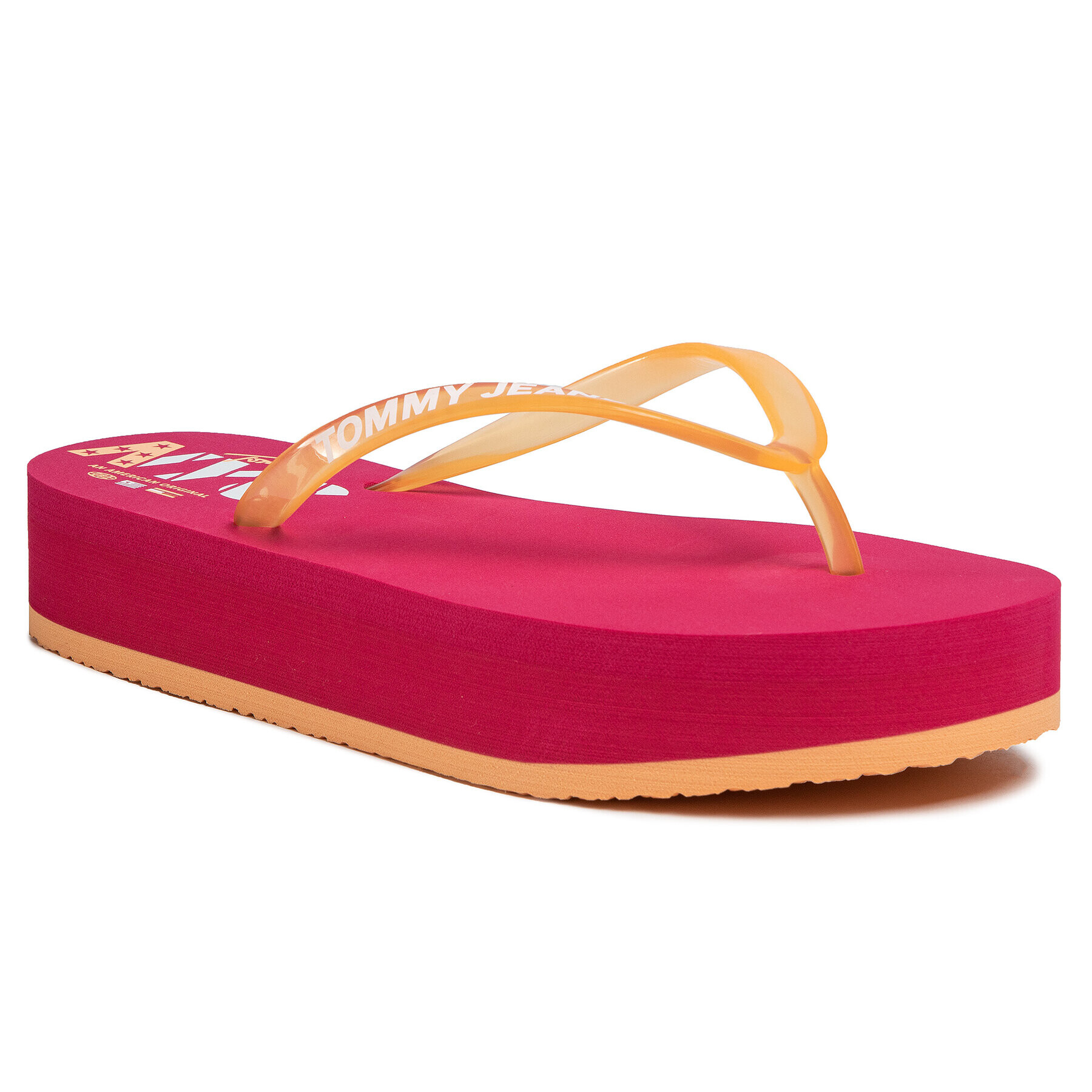 Tommy Jeans Flip flop Pop Color Mid Beach Sandal EN0EN00853 Portocaliu - Pled.ro