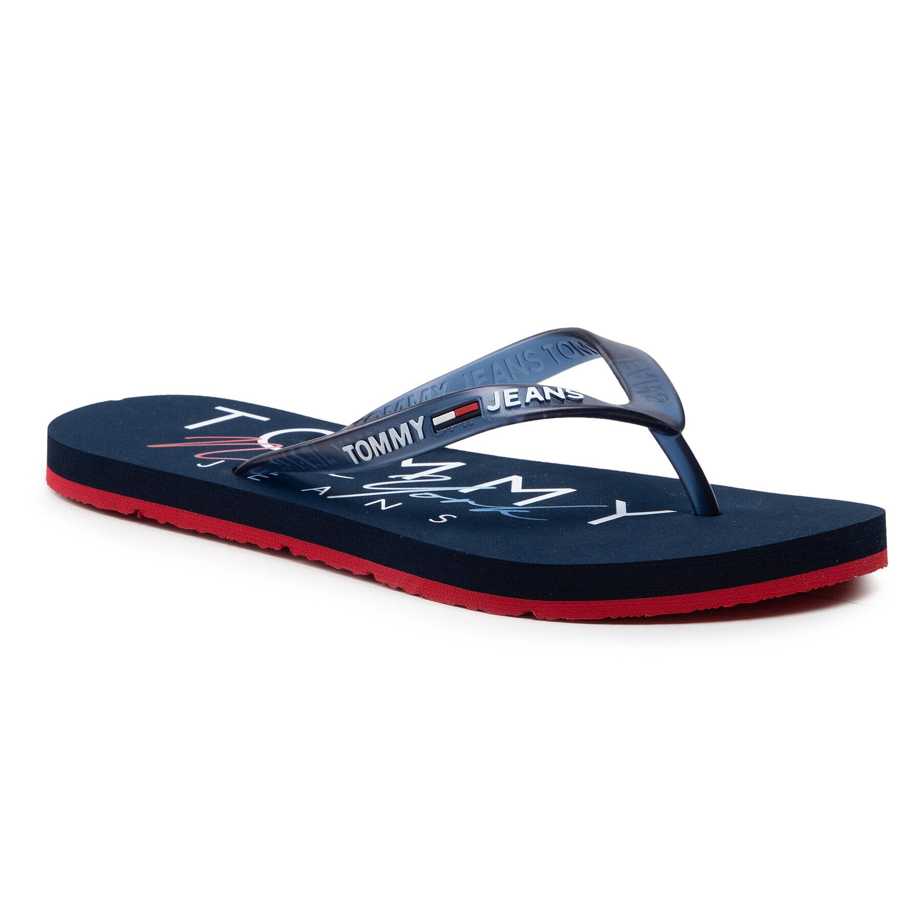 Tommy Jeans Flip flop Rubber Thong Beach Sandal EN0EN01302 Bleumarin - Pled.ro