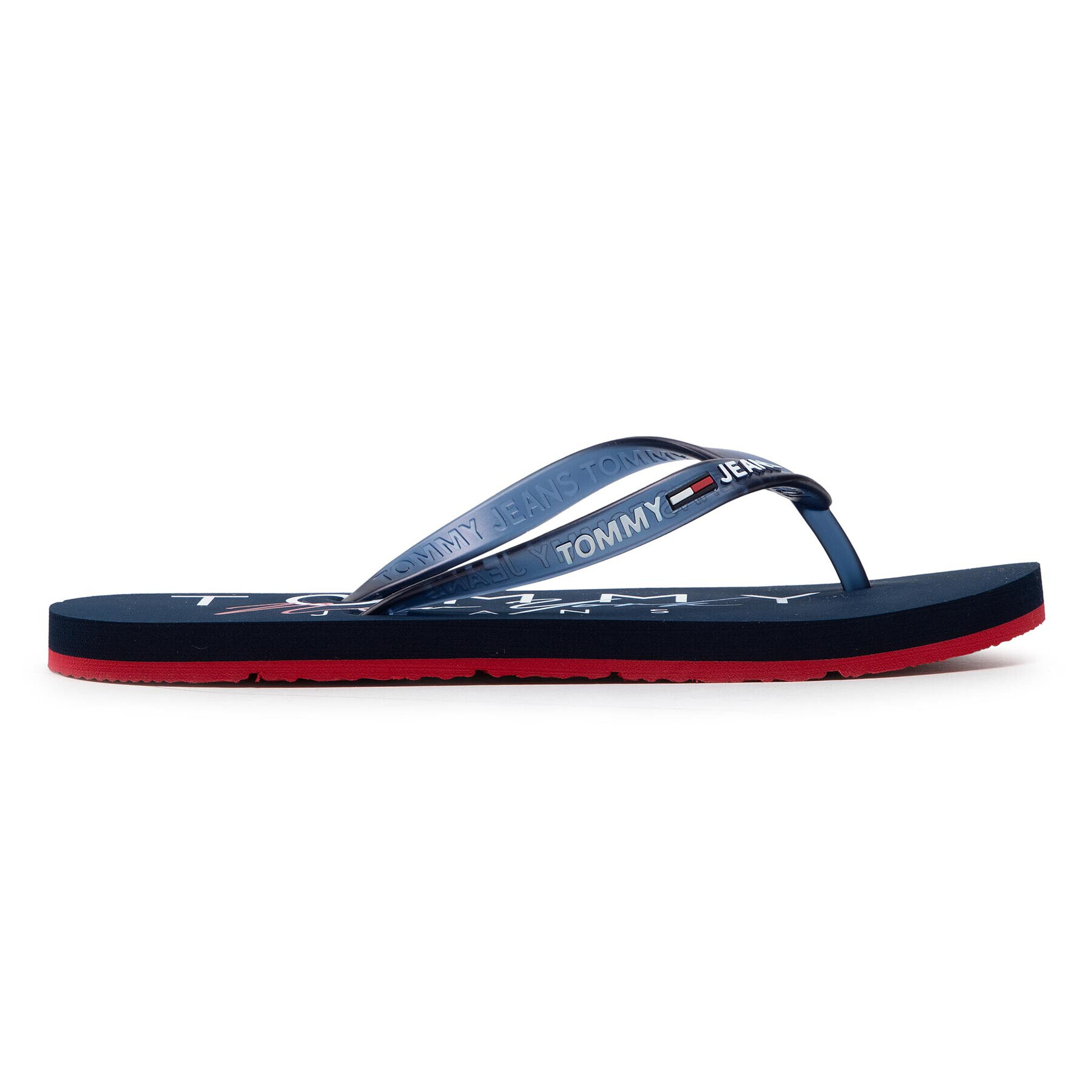 Tommy Jeans Flip flop Rubber Thong Beach Sandal EN0EN01302 Bleumarin - Pled.ro