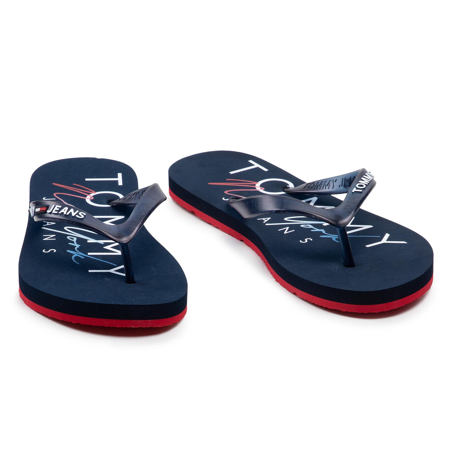 Tommy Jeans Flip flop Rubber Thong Beach Sandal EN0EN01302 Bleumarin - Pled.ro