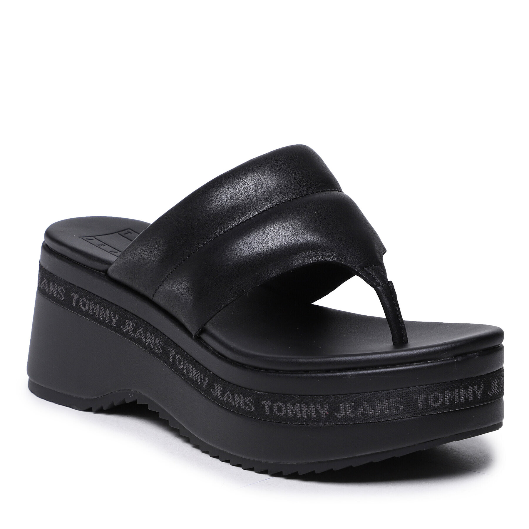 Tommy Jeans Flip flop Sandal Padded EN0EN02075 Negru - Pled.ro