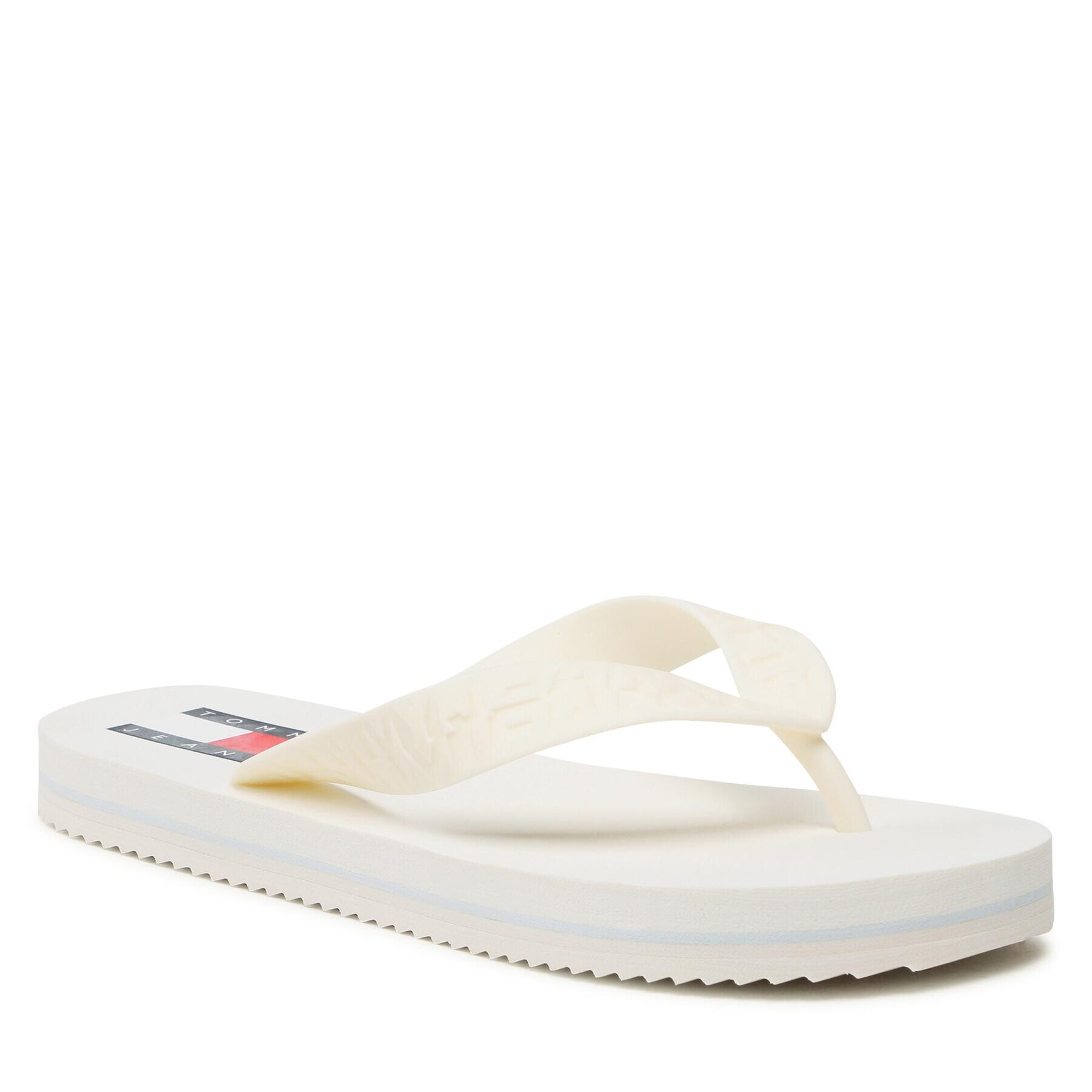 Tommy Jeans Flip flop Tjw Flag Eva Beach Sandal EN0EN02194 Écru - Pled.ro