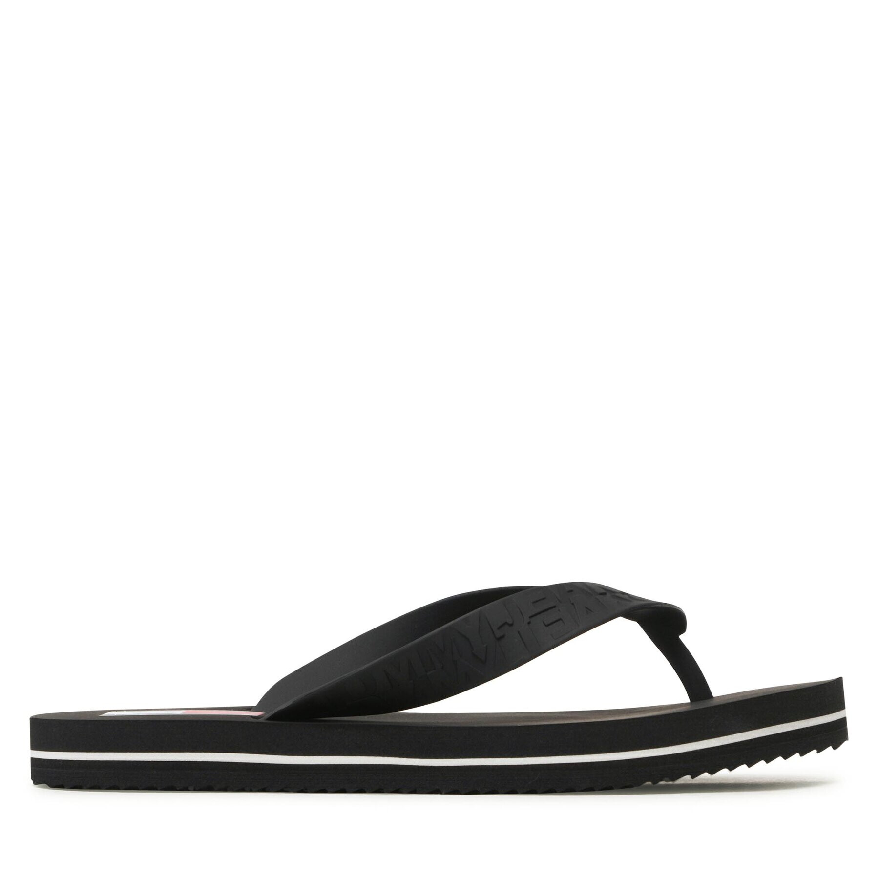 Tommy Jeans Flip flop Tjw Flag Eva Beach Sandal EN0EN02194 Negru - Pled.ro