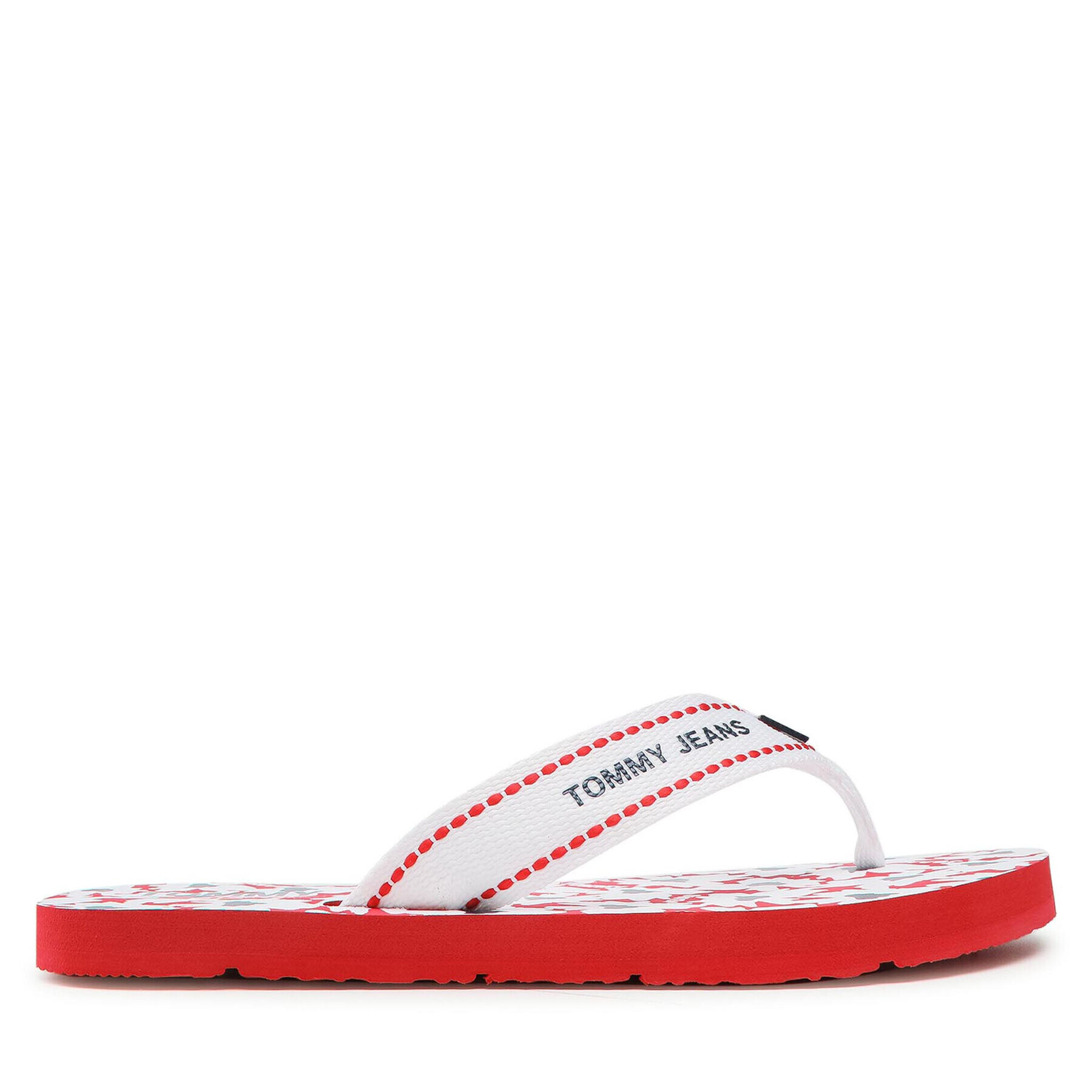 Tommy Jeans Flip flop Tommy Webbing Flat Beach Sandal EN0EN01428 Alb - Pled.ro