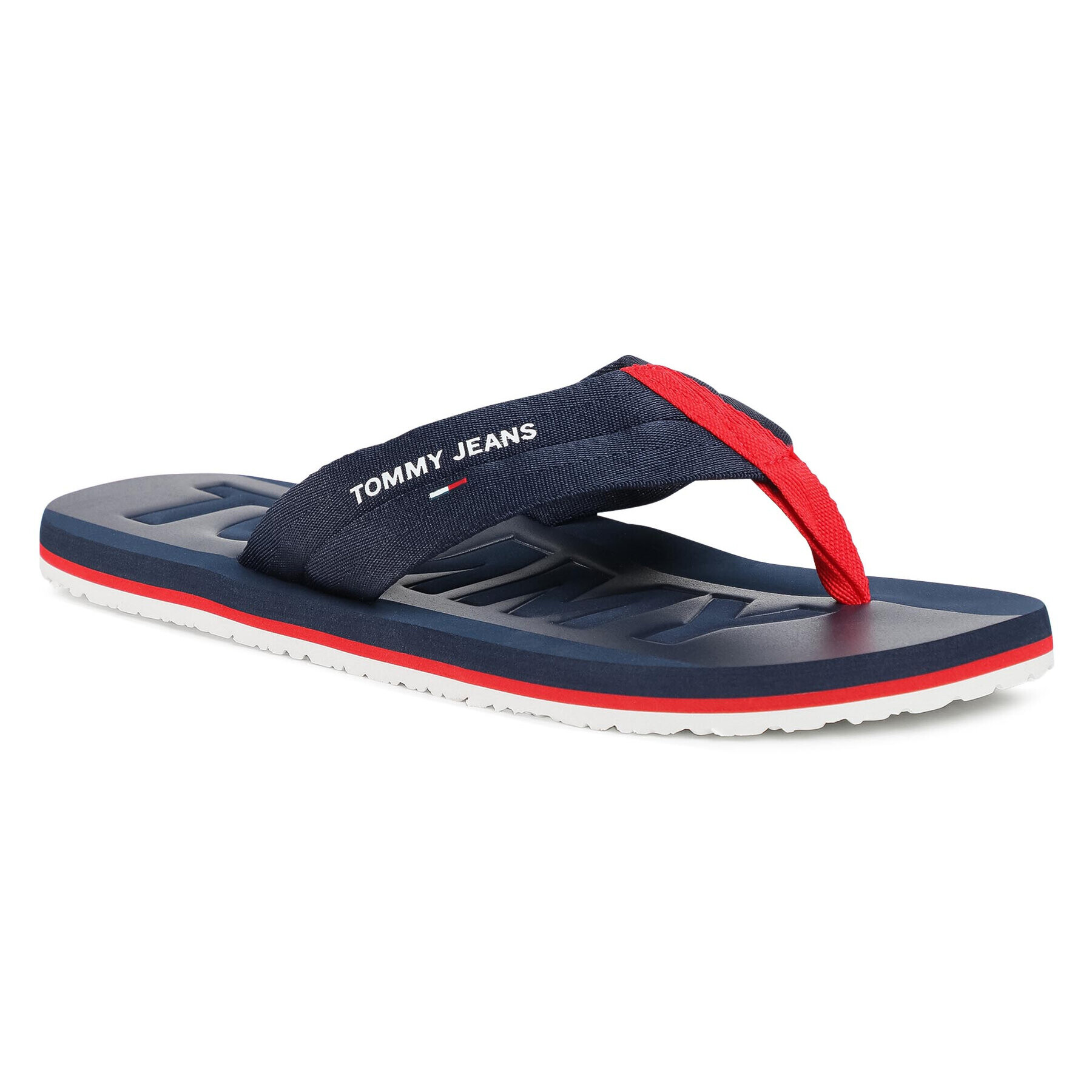 Tommy Jeans Flip flop Webbing Beach Sandal EM0EM00474 Bleumarin - Pled.ro