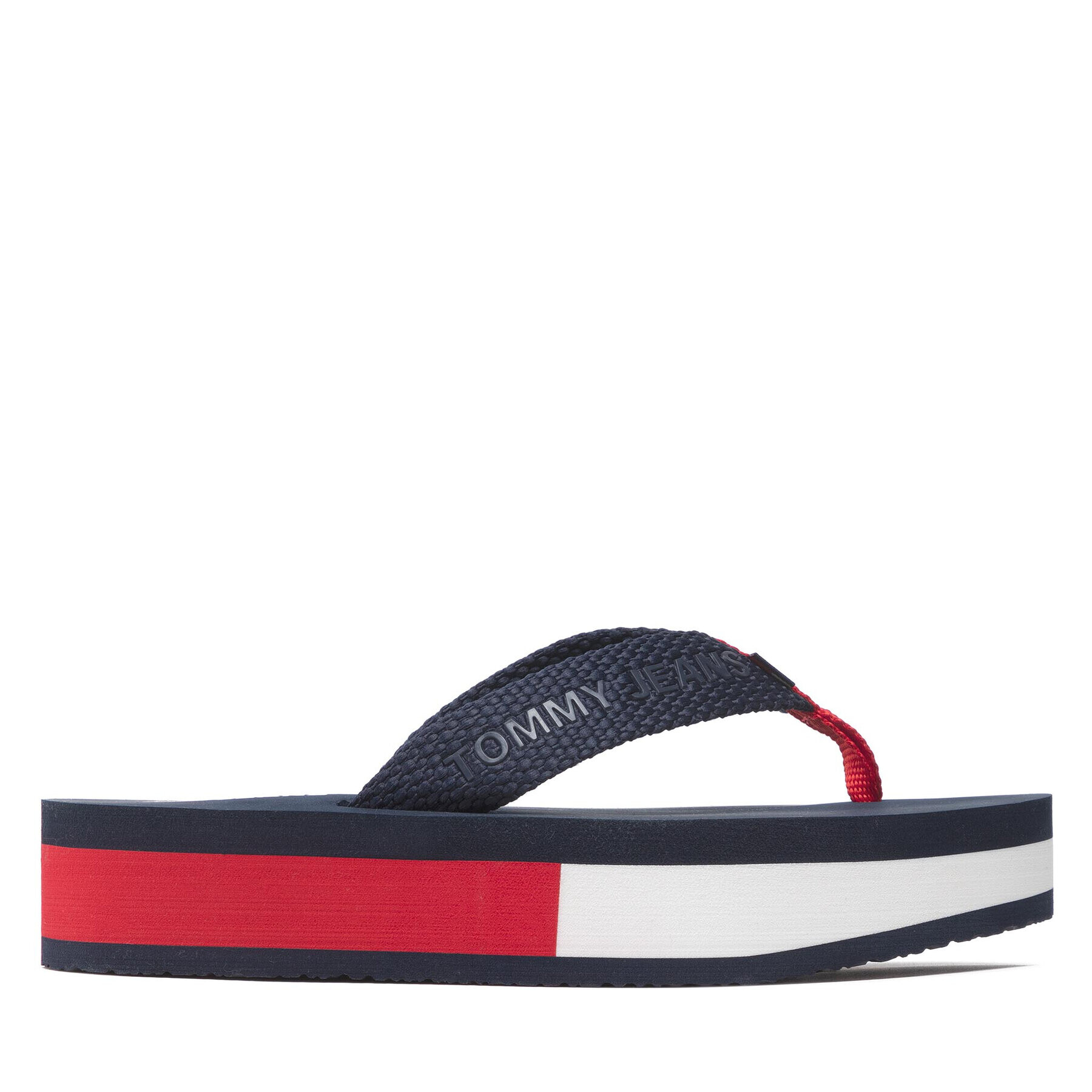 Tommy Jeans Flip flop Webbing Mid Beach Sandal EN0EN01819 Bleumarin - Pled.ro