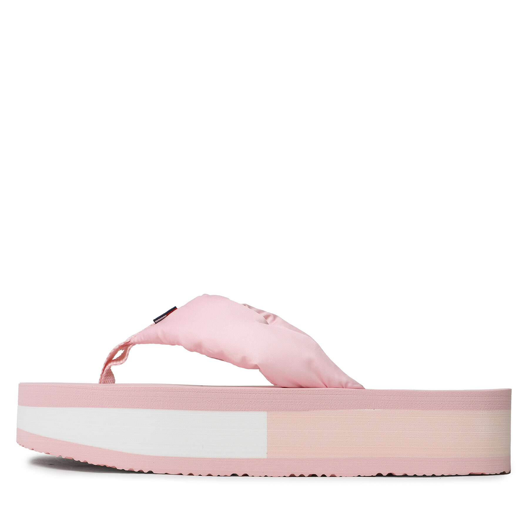 Tommy Jeans Flip flop Webbing Mid Beach Sndl Nw Strip EN0EN02114 Roz - Pled.ro