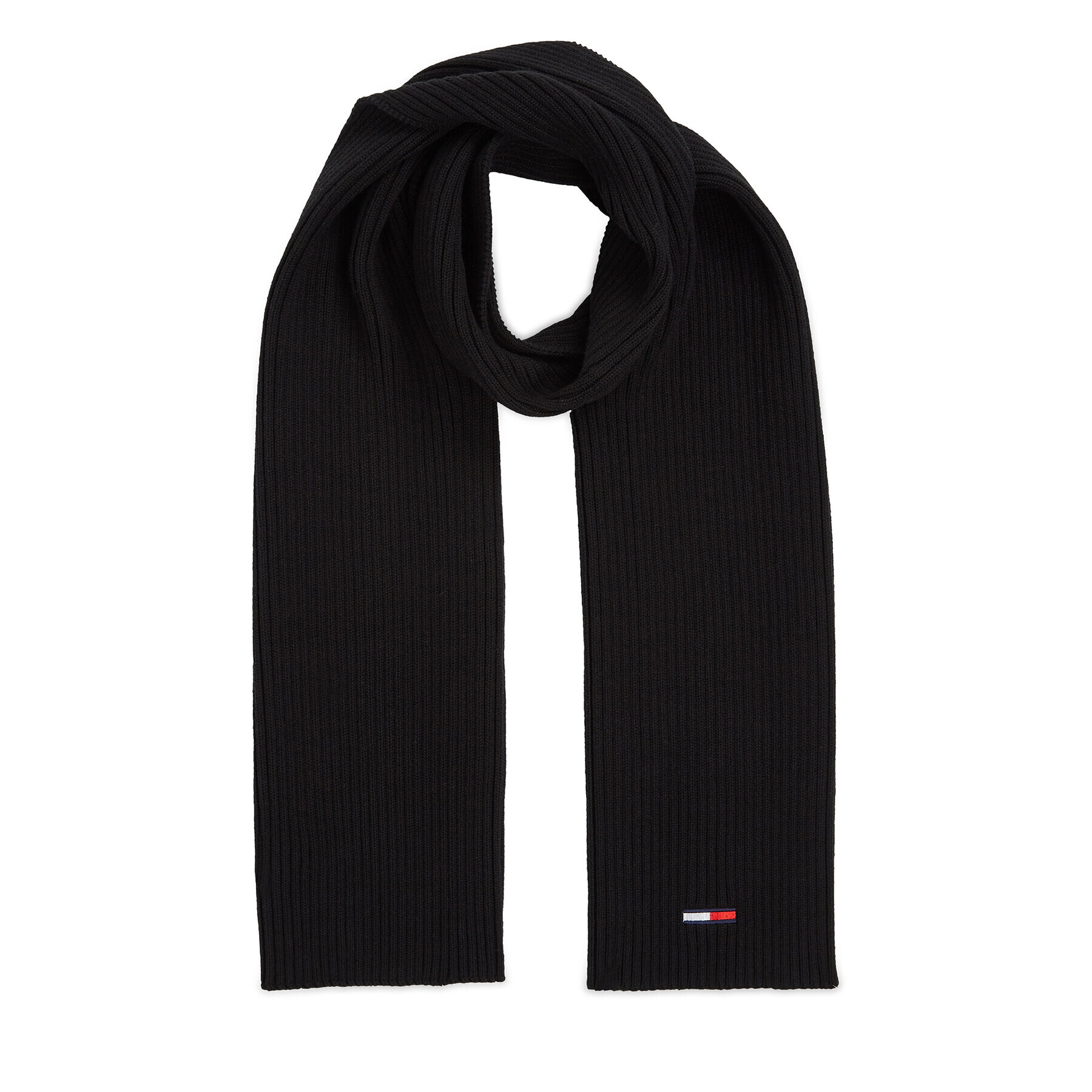 Tommy Jeans Fular Tjm Flag Scarf AM0AM11702 Negru - Pled.ro