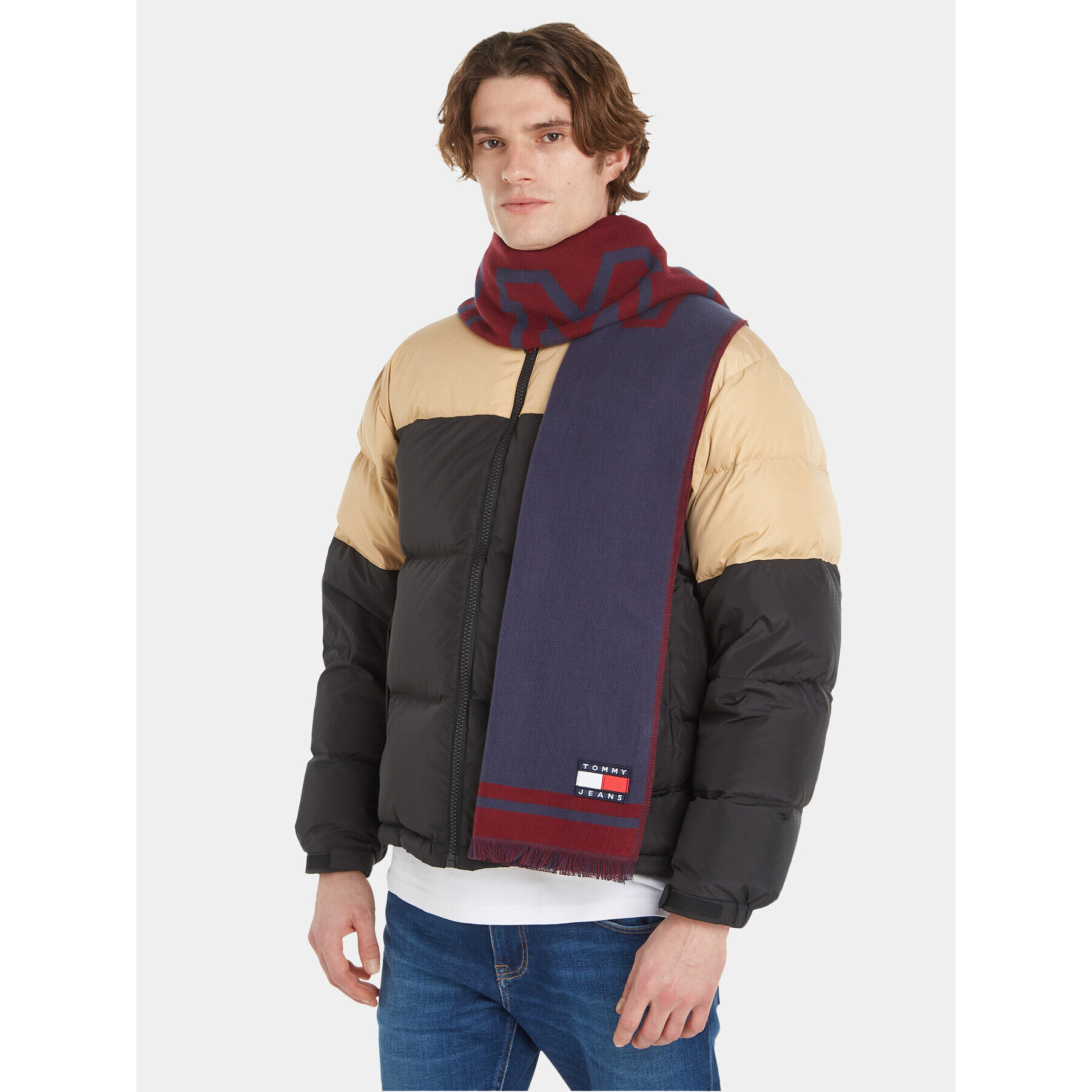 Tommy Jeans Fular Tjm Heritage Oversized Scarf AM0AM11704 Albastru - Pled.ro