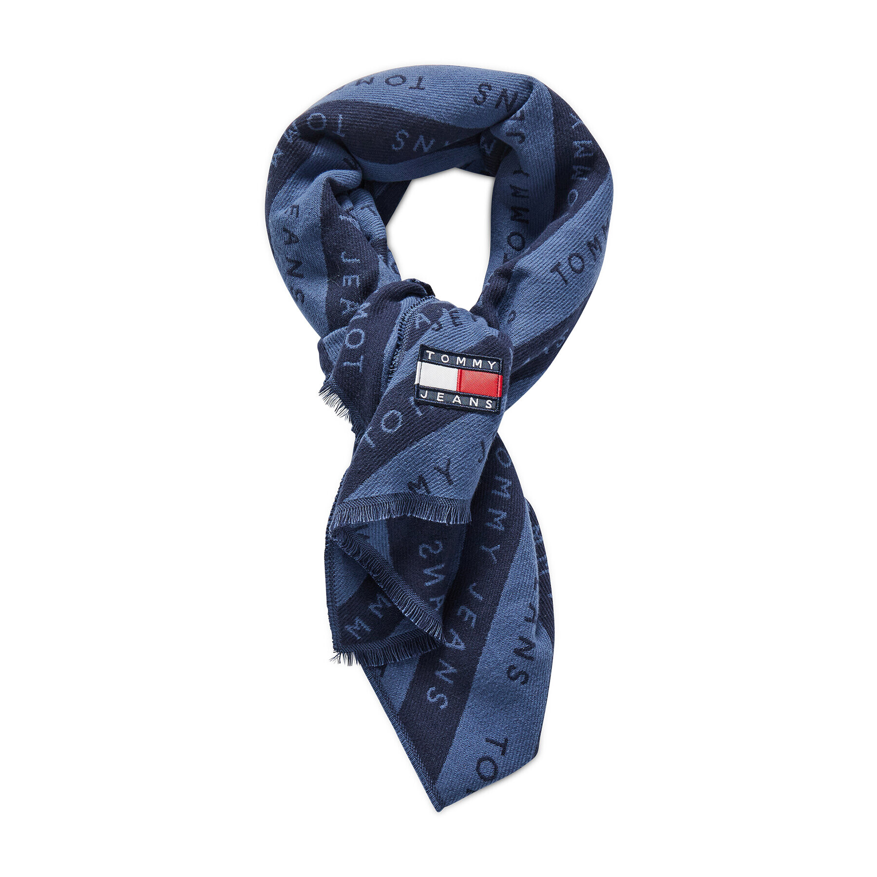 Tommy Jeans Fular Tjw Heritage Jacquard Scarf AW0AW10703 Bleumarin - Pled.ro