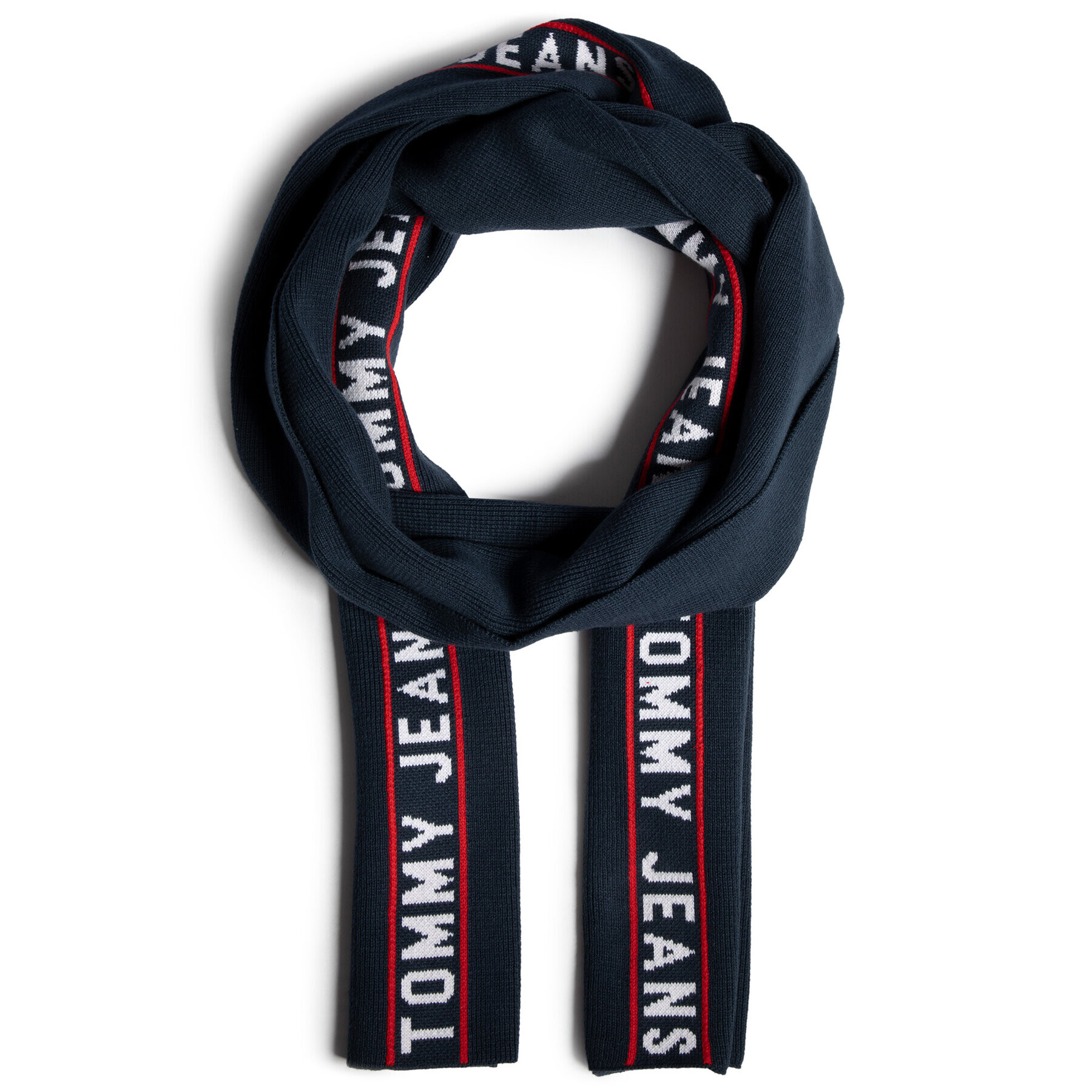 Tommy Jeans Fular Tjw Logo Tape Scarf AW0AW08991 Bleumarin - Pled.ro