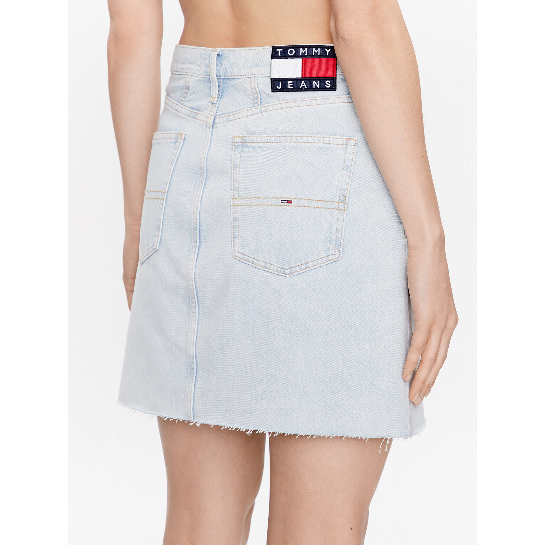 Tommy Jeans Fustă de blugi DW0DW15624 Albastru Regular Fit - Pled.ro