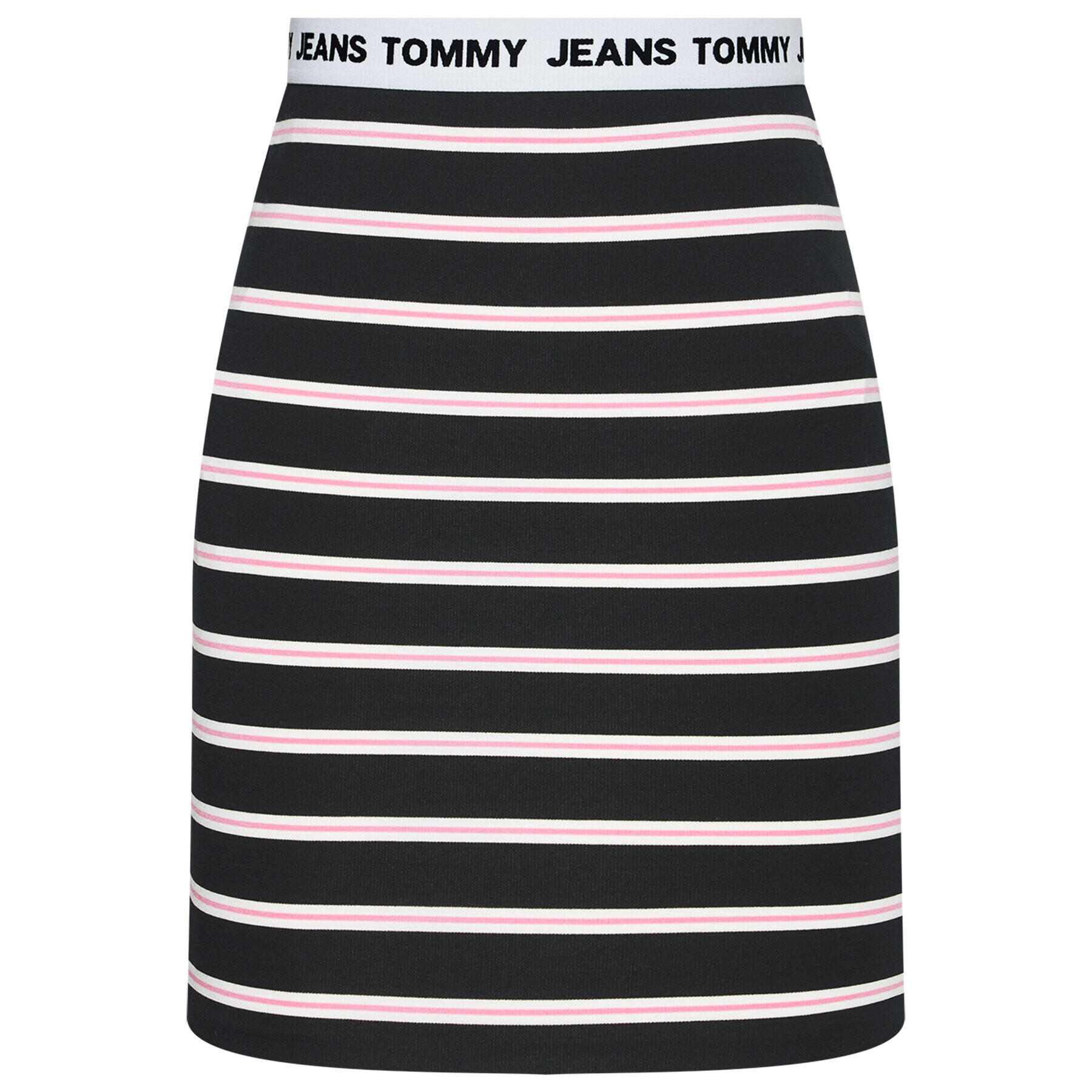 Tommy Jeans Fustă mini Stripe Bodycon DW0DW10144 Negru Slim Fit - Pled.ro