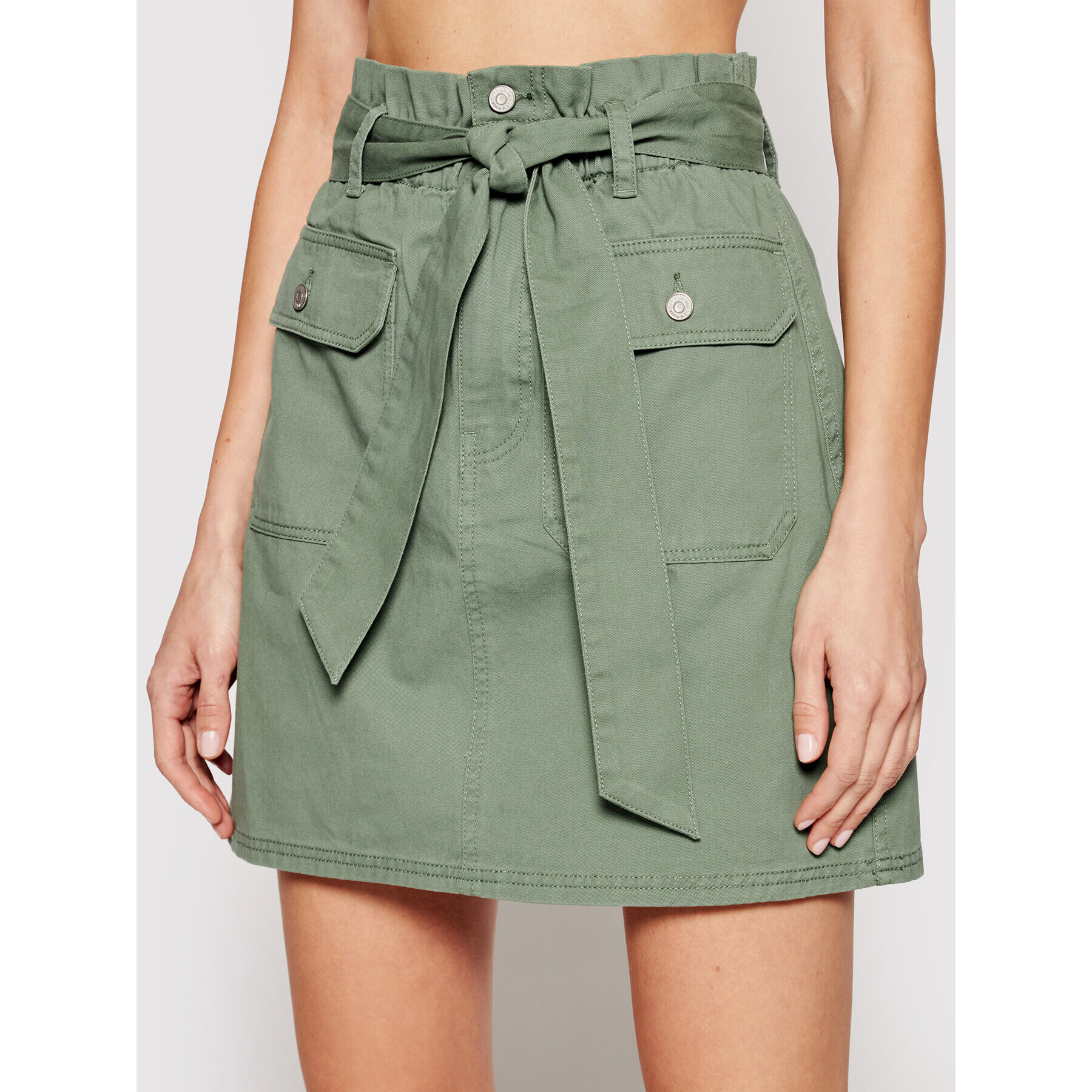 Tommy Jeans Fustă mini Utility DW0DW09938 Verde Regular Fit - Pled.ro