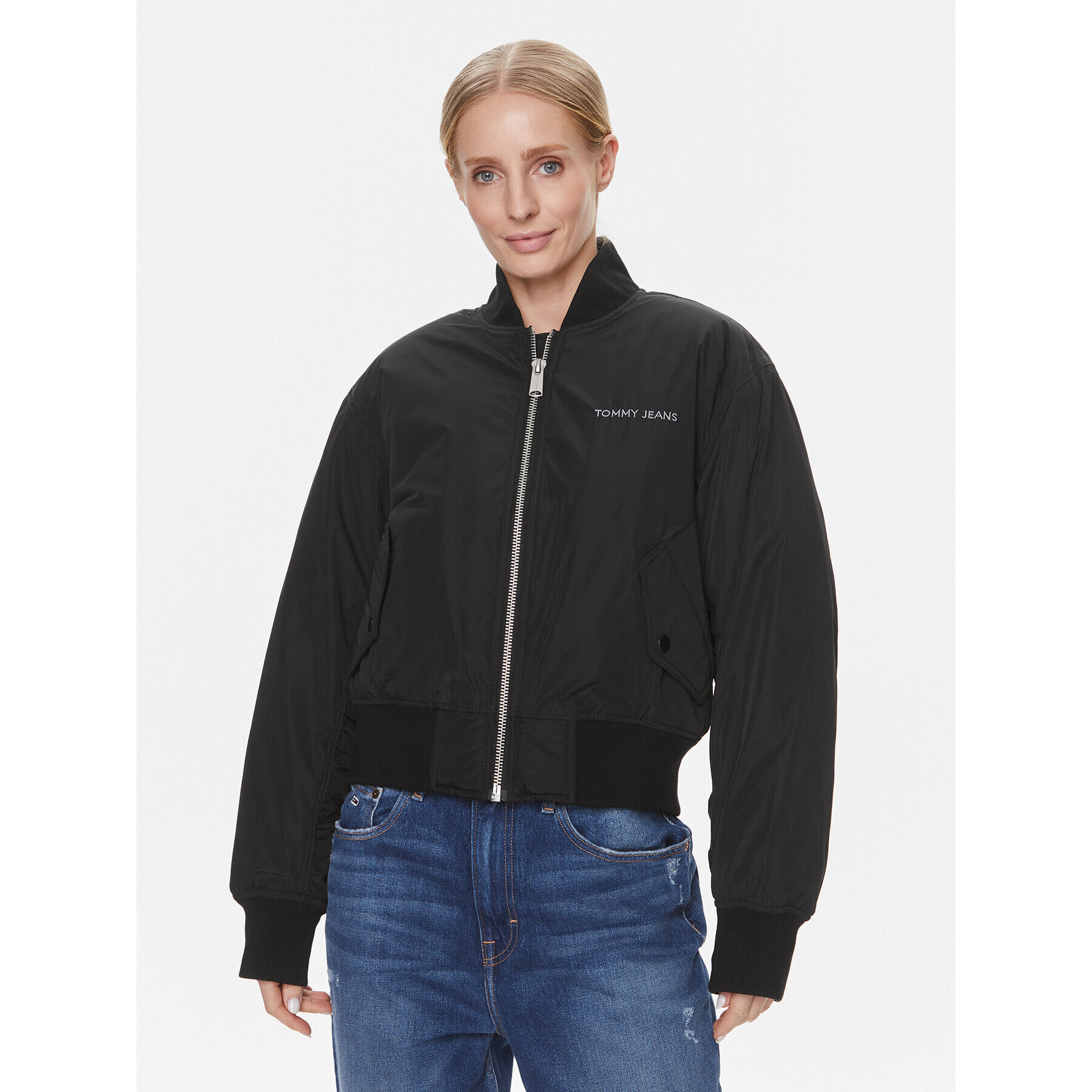 Tommy Jeans Geacă bomber Classics DW0DW17240 Negru Regular Fit - Pled.ro