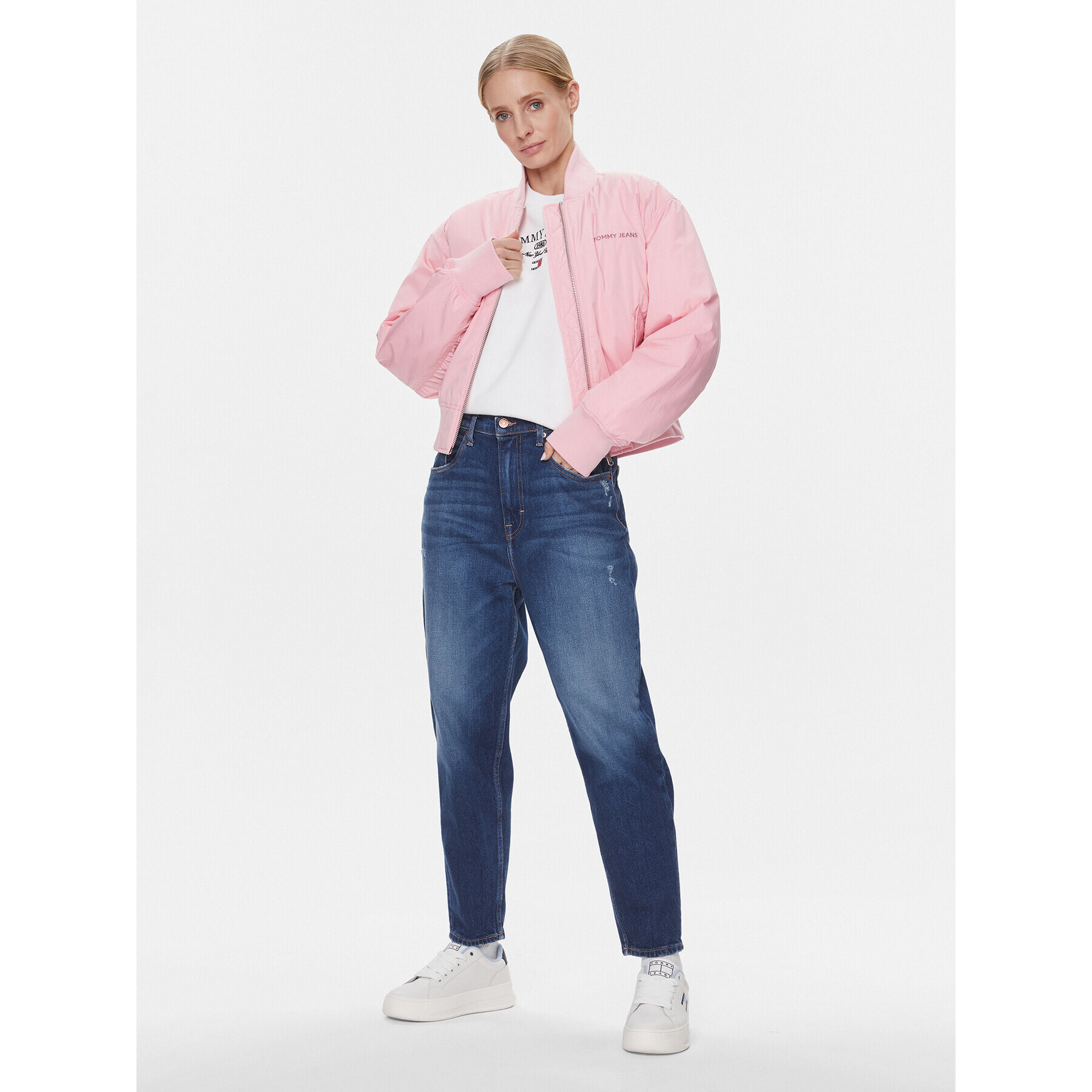 Tommy Jeans Geacă bomber Classics DW0DW17240 Roz Regular Fit - Pled.ro