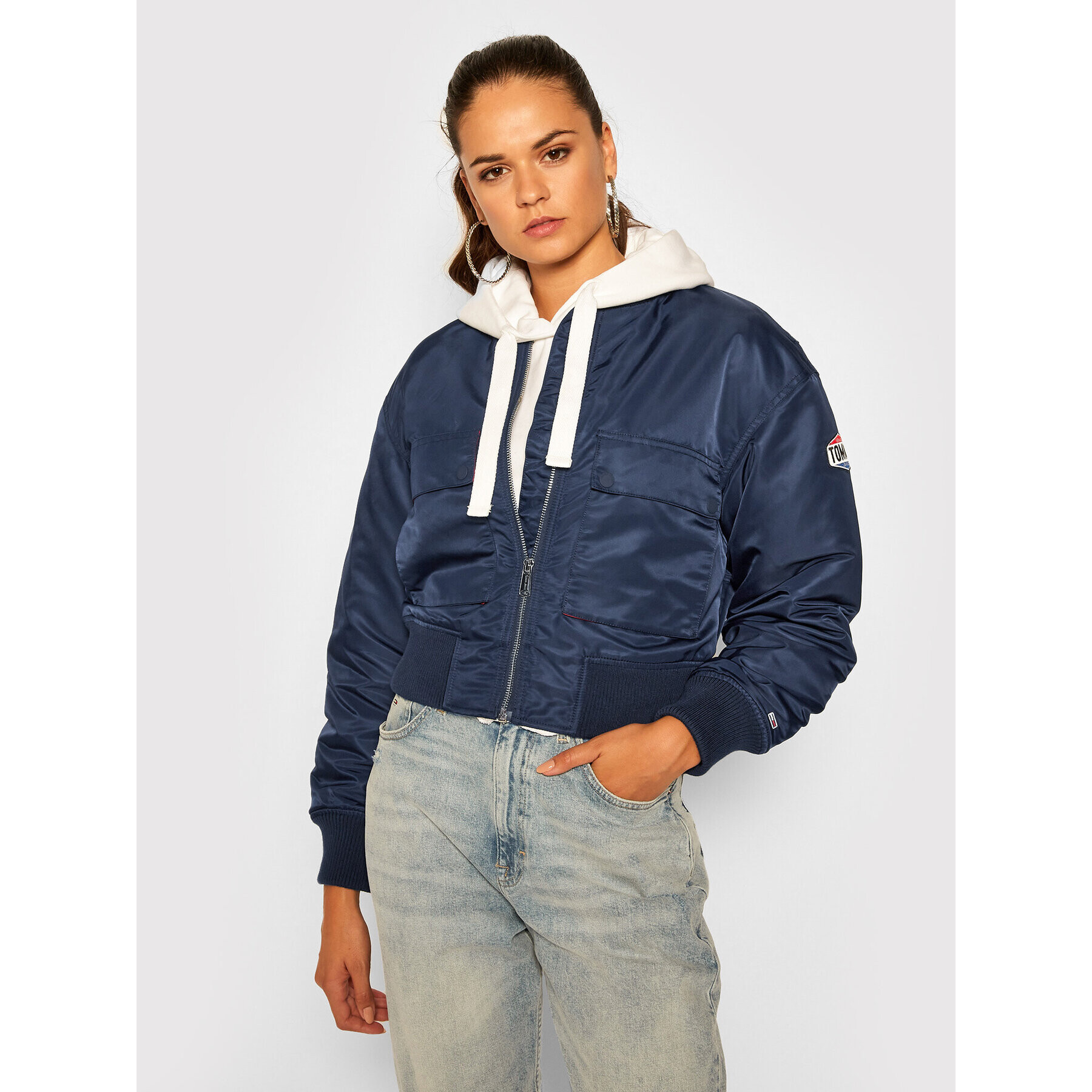 Tommy Jeans Geacă bomber Gathering DW0DW08575 Bleumarin Regular Fit - Pled.ro