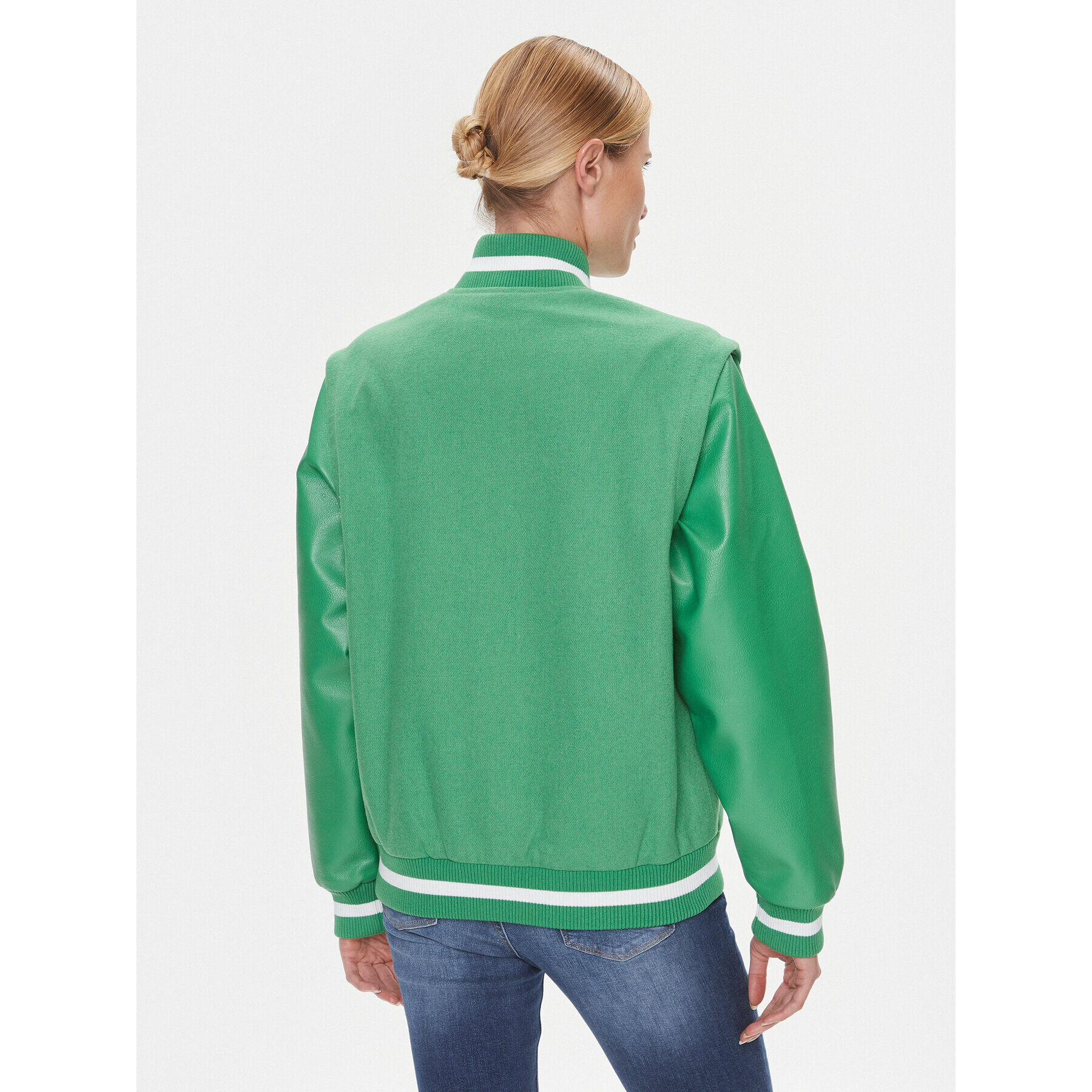 Tommy Jeans Geacă bomber Letterman DW0DW15958 Verde Regular Fit - Pled.ro