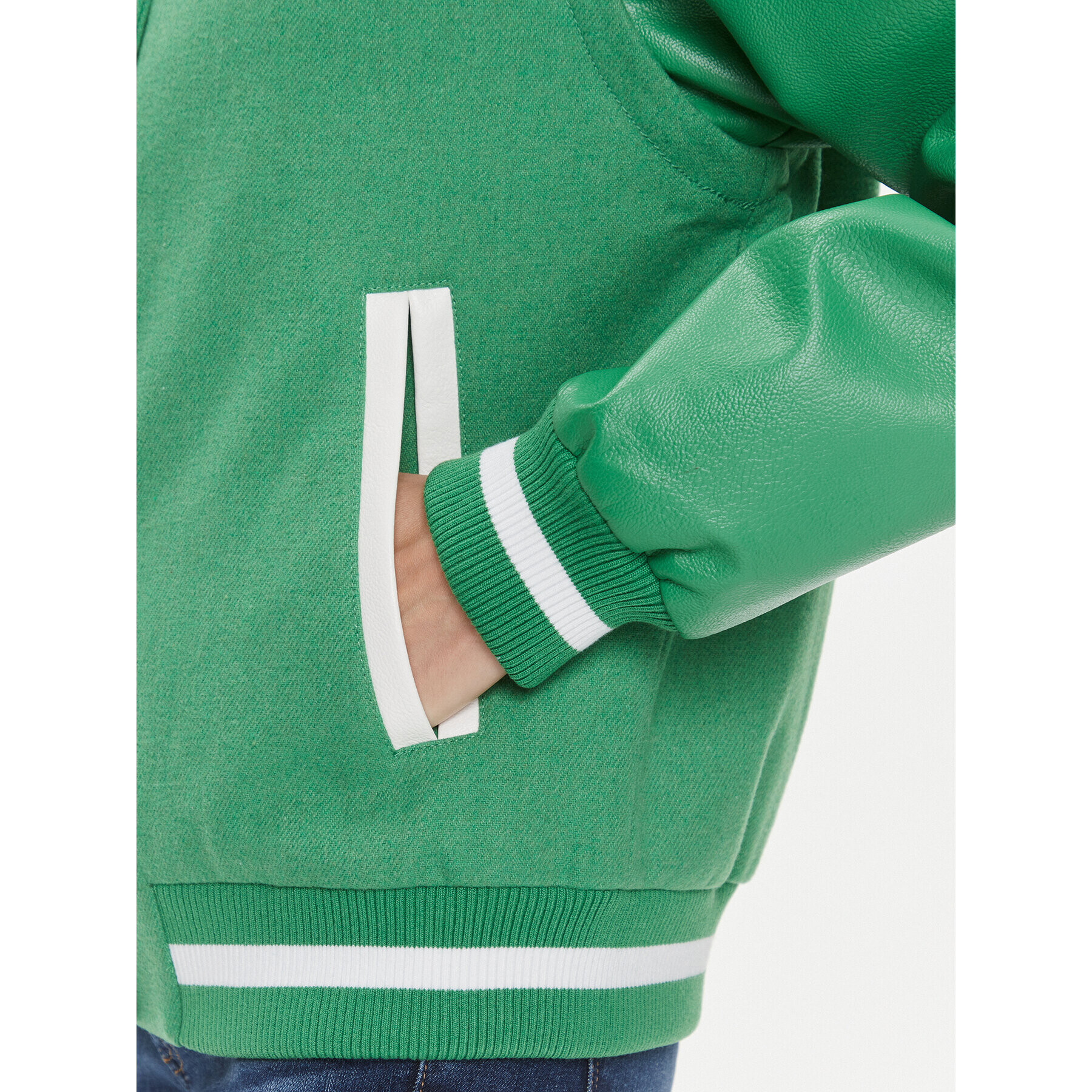 Tommy Jeans Geacă bomber Letterman DW0DW15958 Verde Regular Fit - Pled.ro