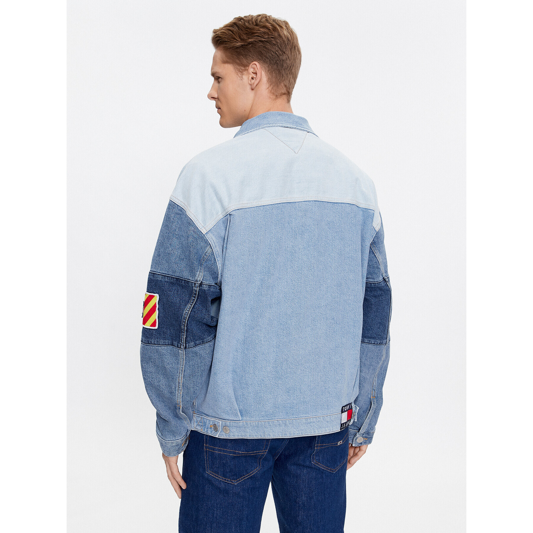 Tommy Jeans Geacă de blugi Aiden DM0DM16737 Albastru Oversize - Pled.ro