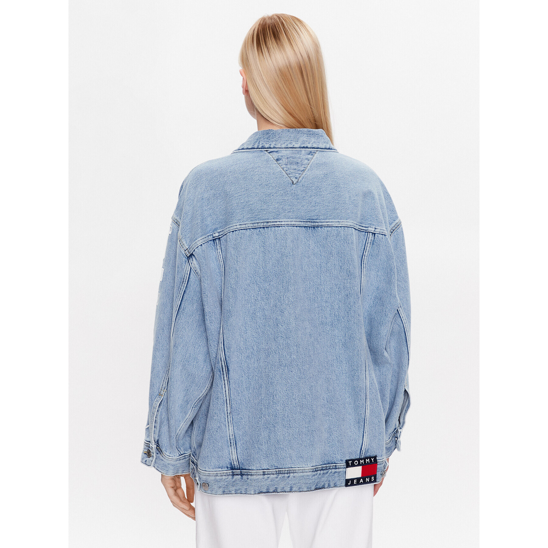 Tommy Jeans Geacă de blugi Daisy DW0DW15616 Albastru Oversize - Pled.ro