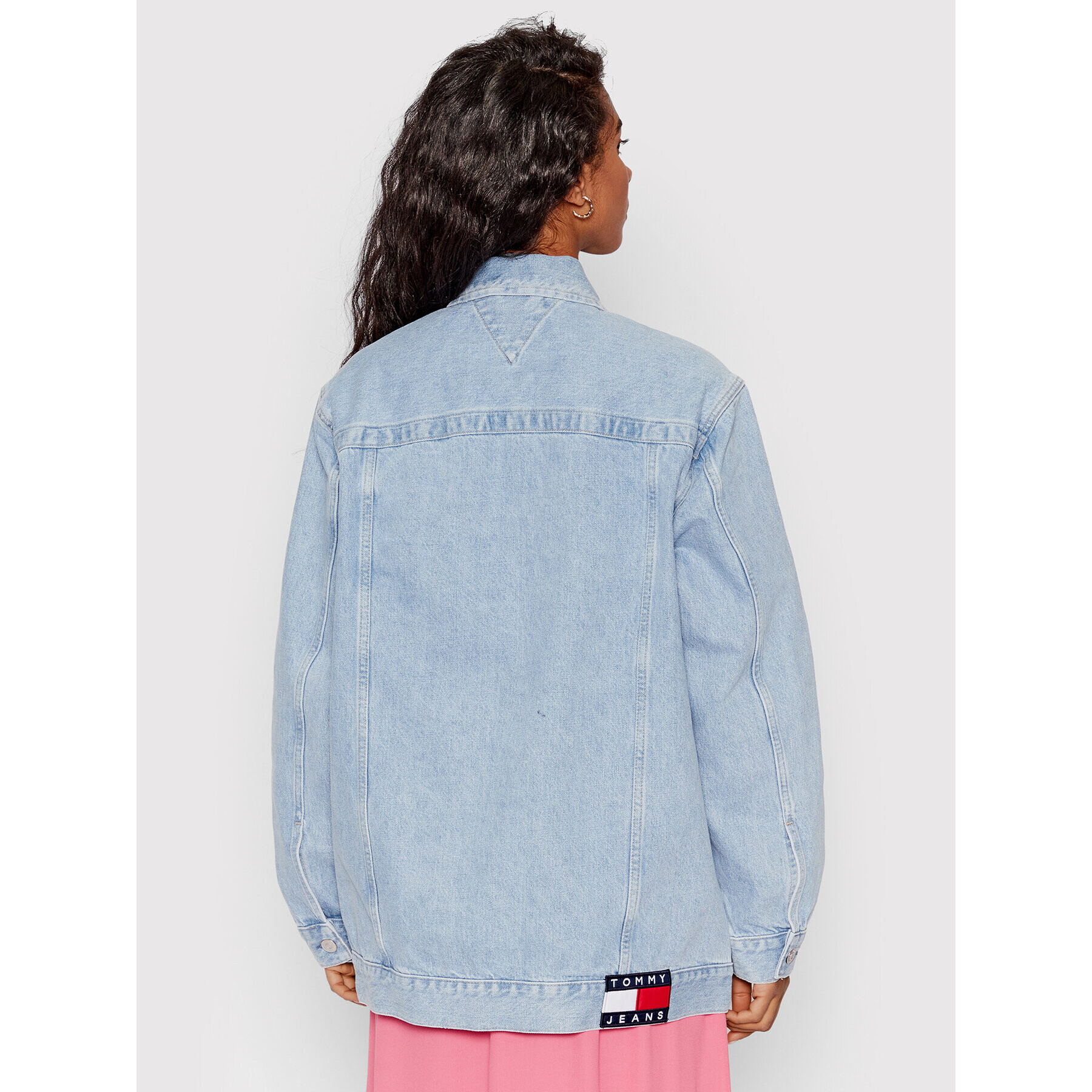 Tommy Jeans Geacă de blugi DW0DW12418 Albastru Oversize - Pled.ro