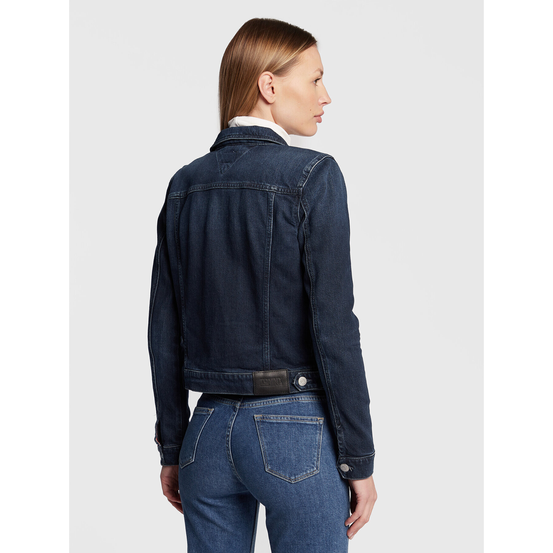 Tommy Jeans Geacă de blugi DW0DW14250 Bleumarin Slim Fit - Pled.ro