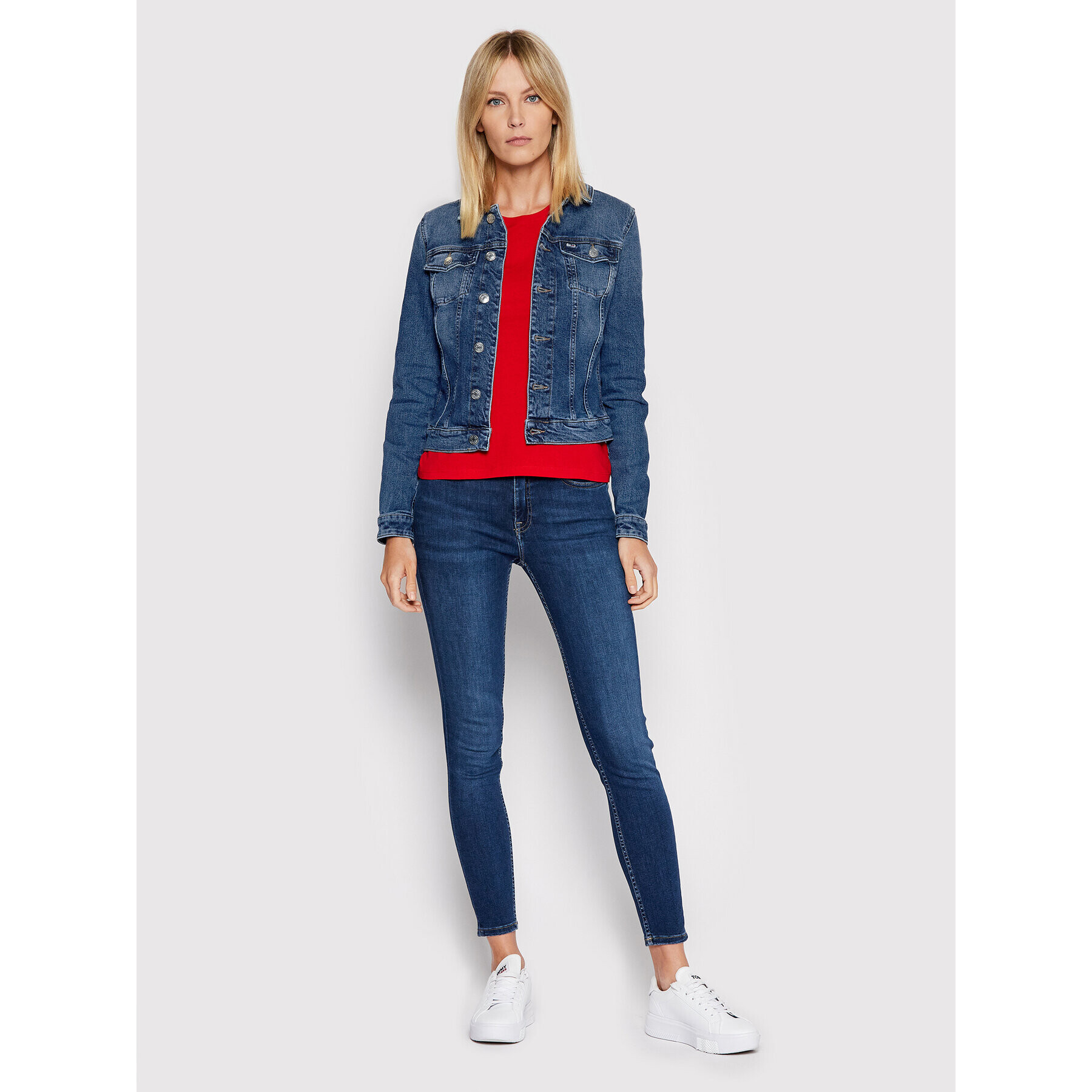 Tommy Jeans Geacă de blugi Viviane DW0DW11446 Bleumarin Slim Fit - Pled.ro