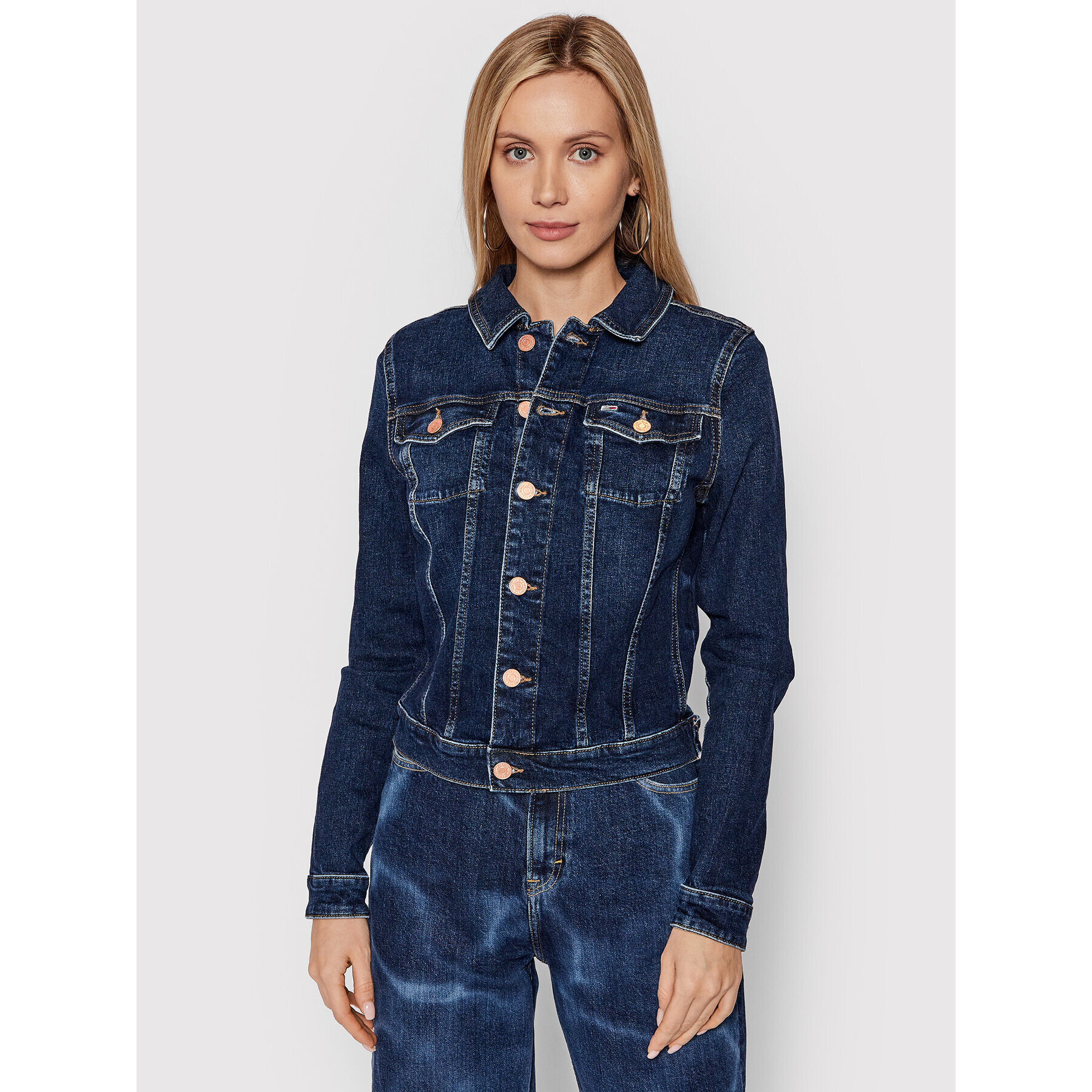 Tommy Jeans Geacă de blugi Vivianne DW0DW11443 Bleumarin Regular Fit - Pled.ro