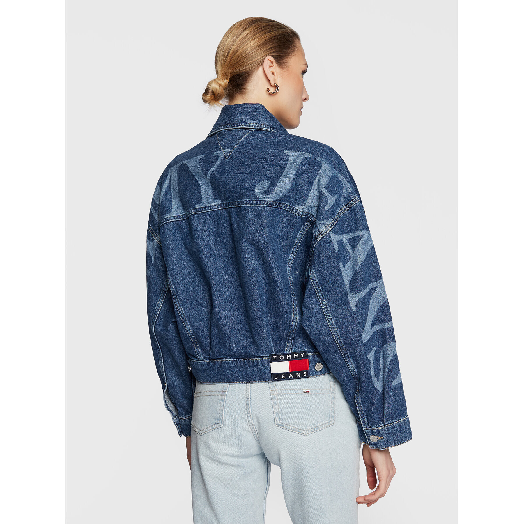 Tommy Jeans Geacă de blugi Wide Sleeve DW0DW14833 Bleumarin Oversize - Pled.ro