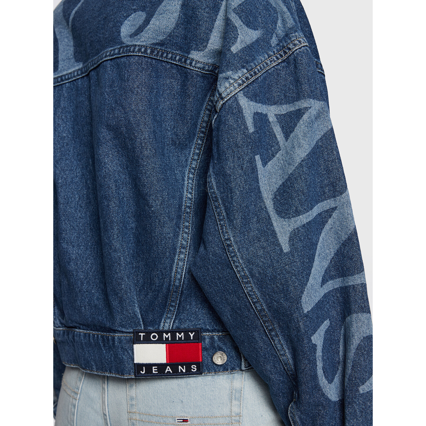 Tommy Jeans Geacă de blugi Wide Sleeve DW0DW14833 Bleumarin Oversize - Pled.ro