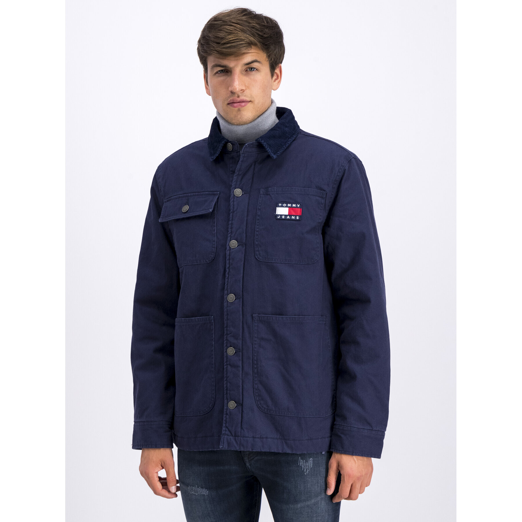 Tommy Jeans Geacă de blugi Workwear DM0DM06918 Bleumarin Regular Fit - Pled.ro