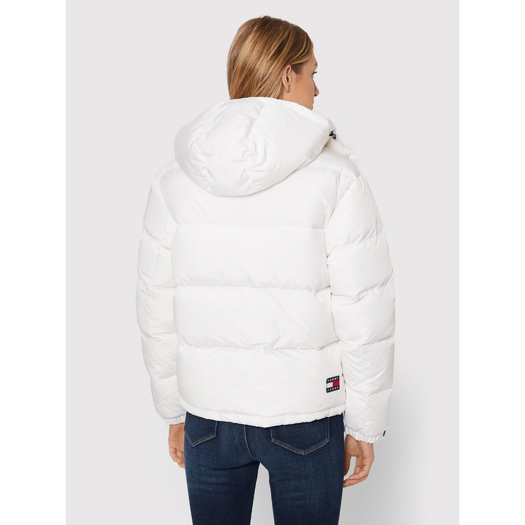 Tommy Jeans Geacă din puf Alaska DW0DW14661 Alb Regular Fit - Pled.ro