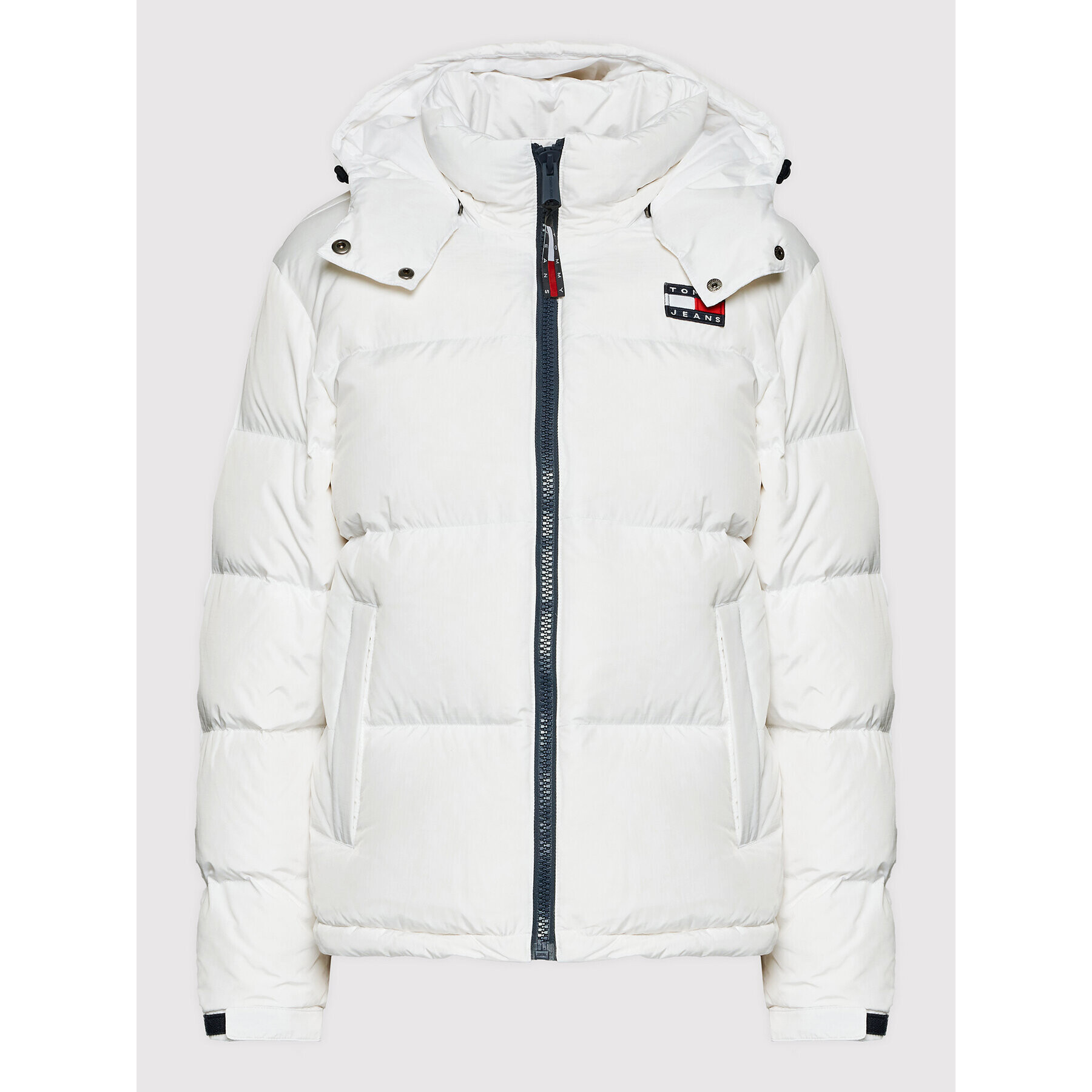 Tommy Jeans Geacă din puf Alaska DW0DW14661 Alb Regular Fit - Pled.ro