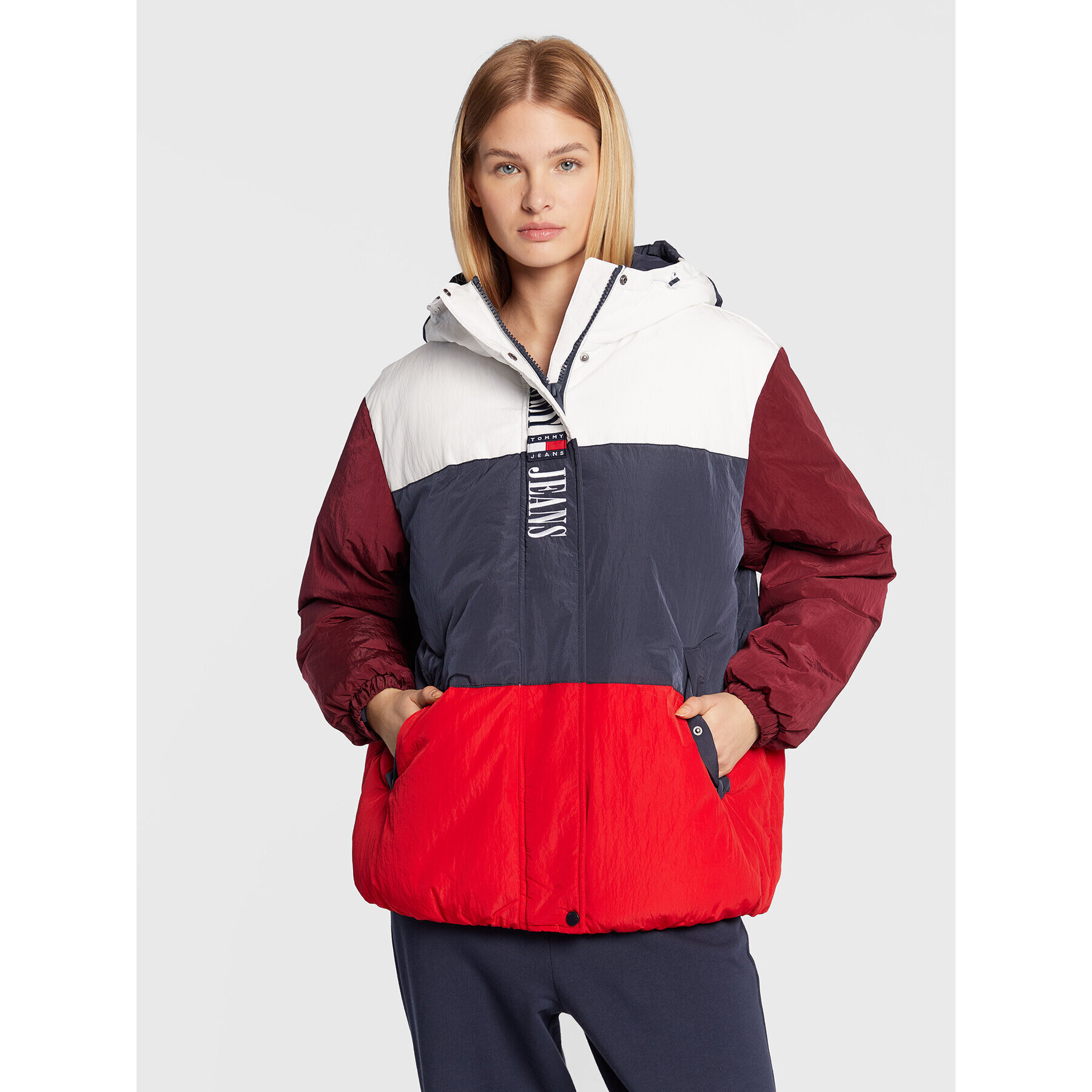 Tommy Jeans Geacă din puf Archive DW0DW14475 Colorat Oversize - Pled.ro