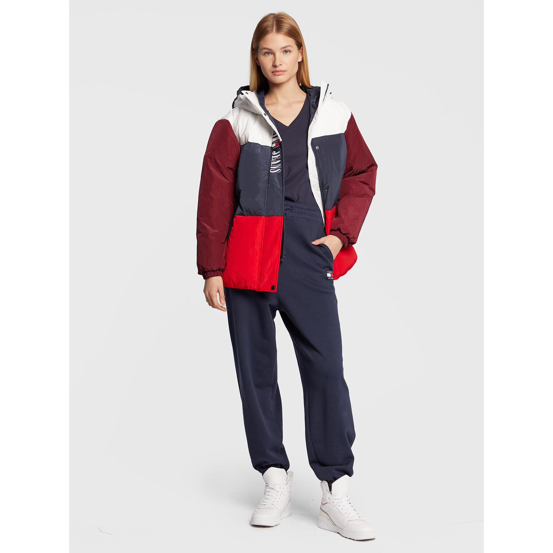 Tommy Jeans Geacă din puf Archive DW0DW14475 Colorat Oversize - Pled.ro